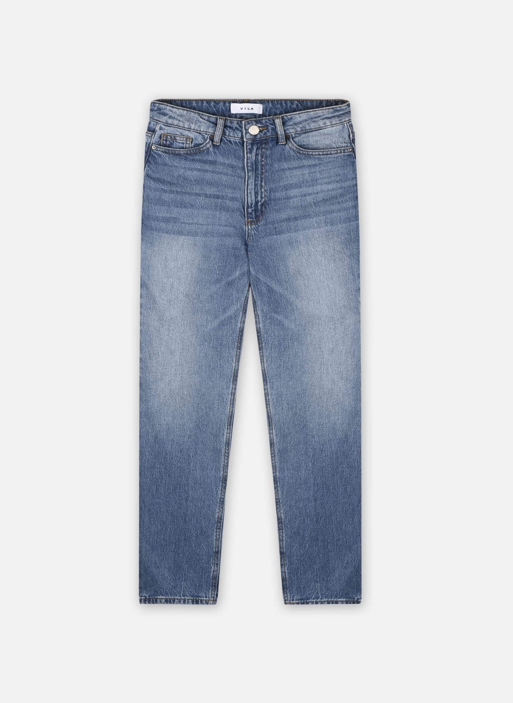 Jeans droit Vikelly Jaf Hw Straight Jeans-Noos femme bleu Vila Jeans droit Vikelly Jaf Hw Straight Jeans-Noos femme bleu Medium Blue Denim