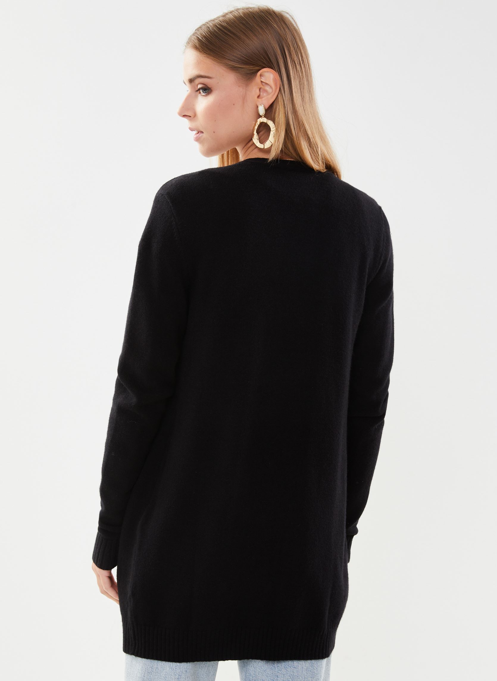 Gilets Viril Open L/S Knit Cardigan - Noos femme noir Vila Gilets Viril Open L/S Knit Cardigan - Noos femme noir Black