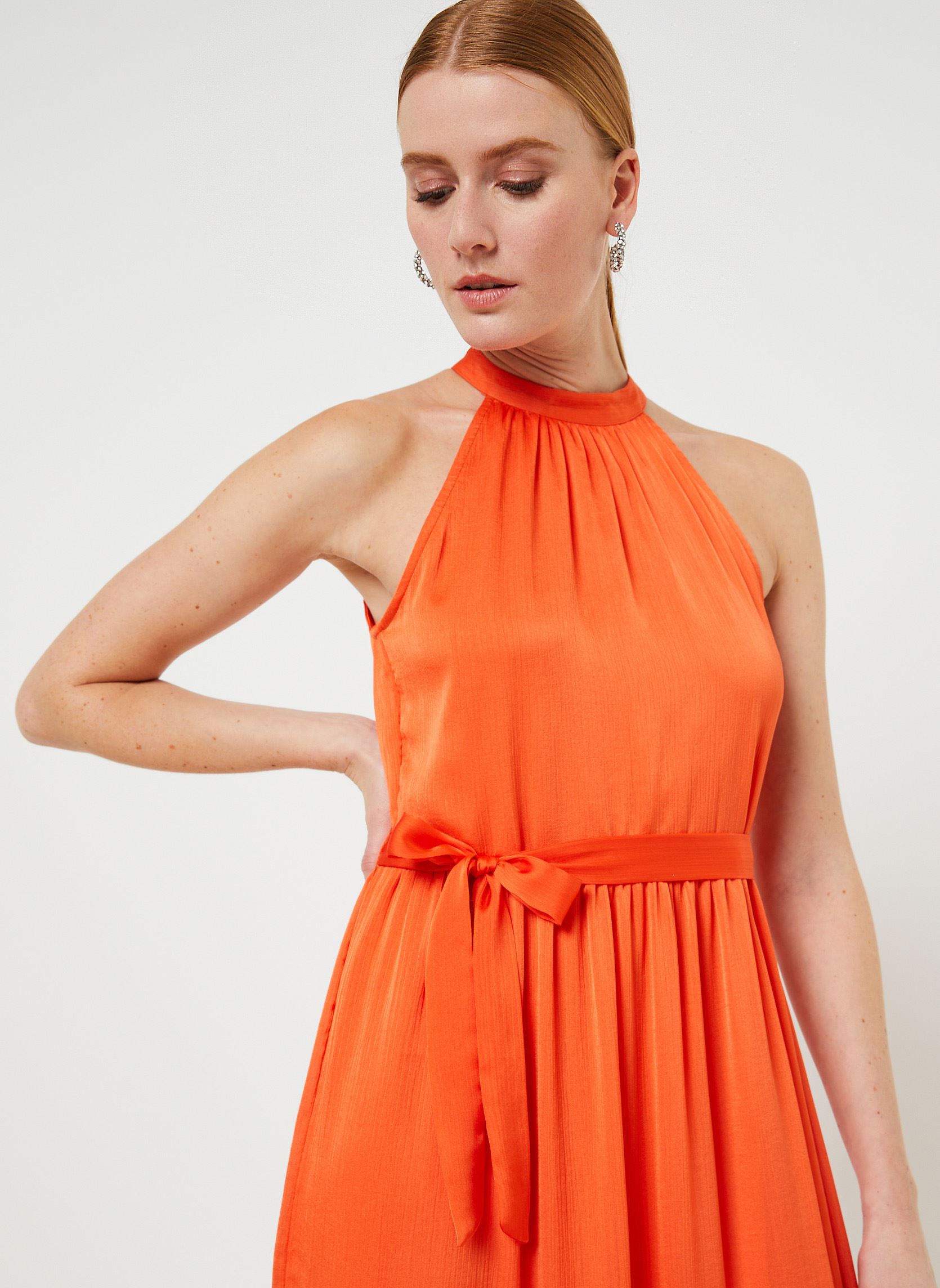 Robes longues Vilayla S/L Halter Maxi Dress/Dc femme orange Vila Robes longues Vilayla S/L Halter Maxi Dress/Dc femme orange TIGERLILY