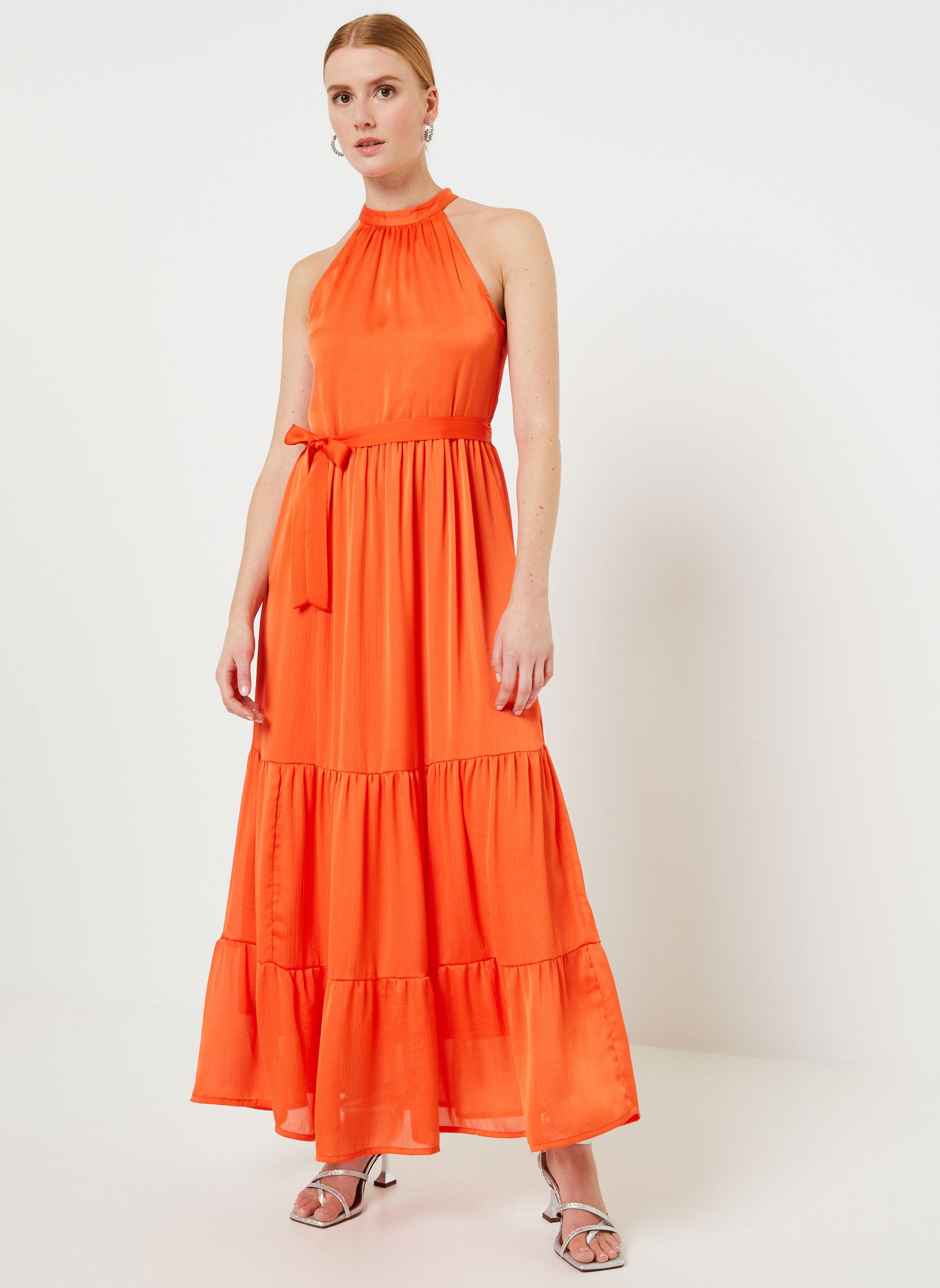 Robes longues Vilayla S/L Halter Maxi Dress/Dc femme orange Vila Robes longues Vilayla S/L Halter Maxi Dress/Dc femme orange TIGERLILY