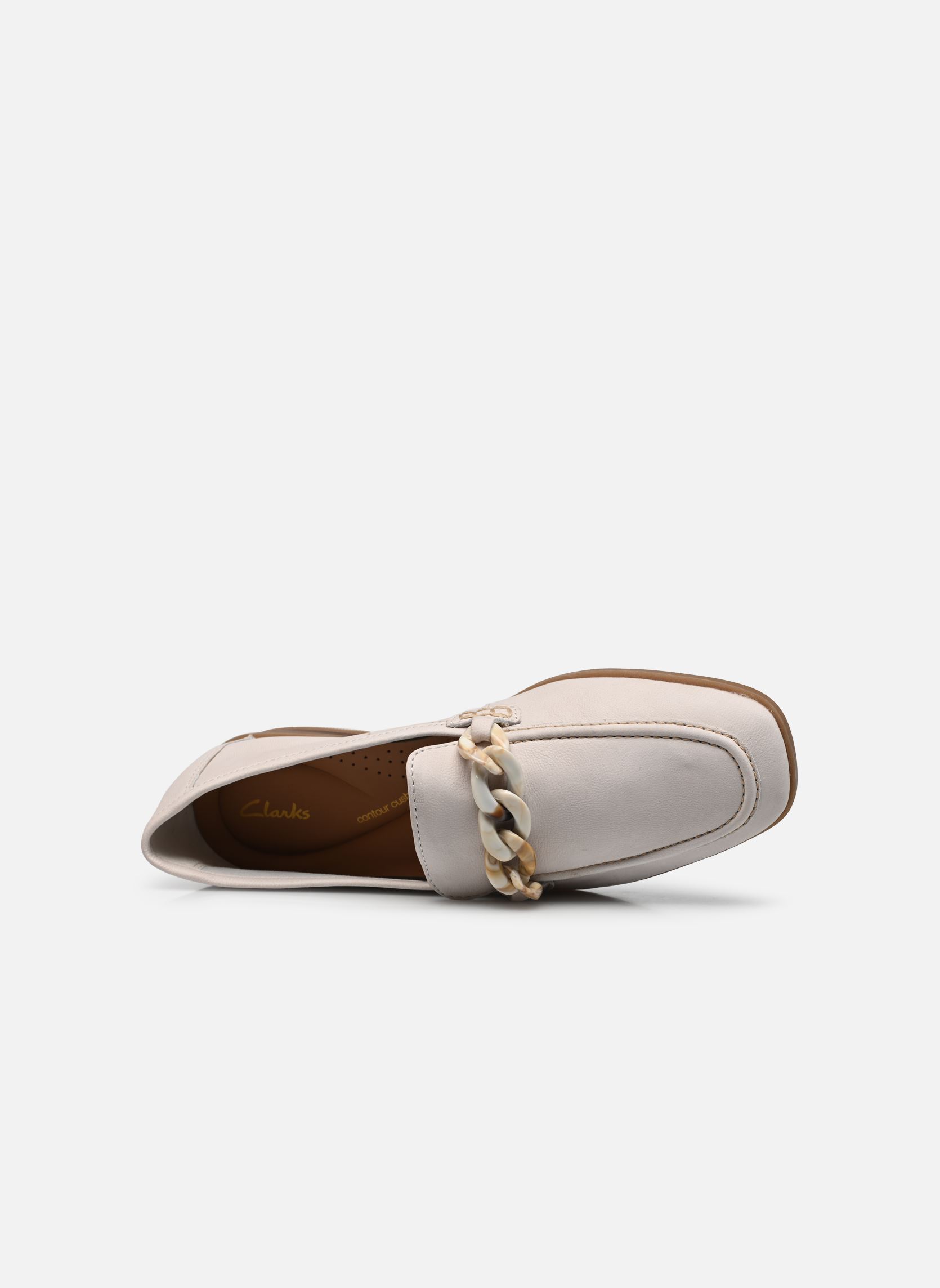 Mocassins Sarafyna Iris femme blanc Clarks Mocassins Sarafyna Iris femme blanc WHITE LEATHER
