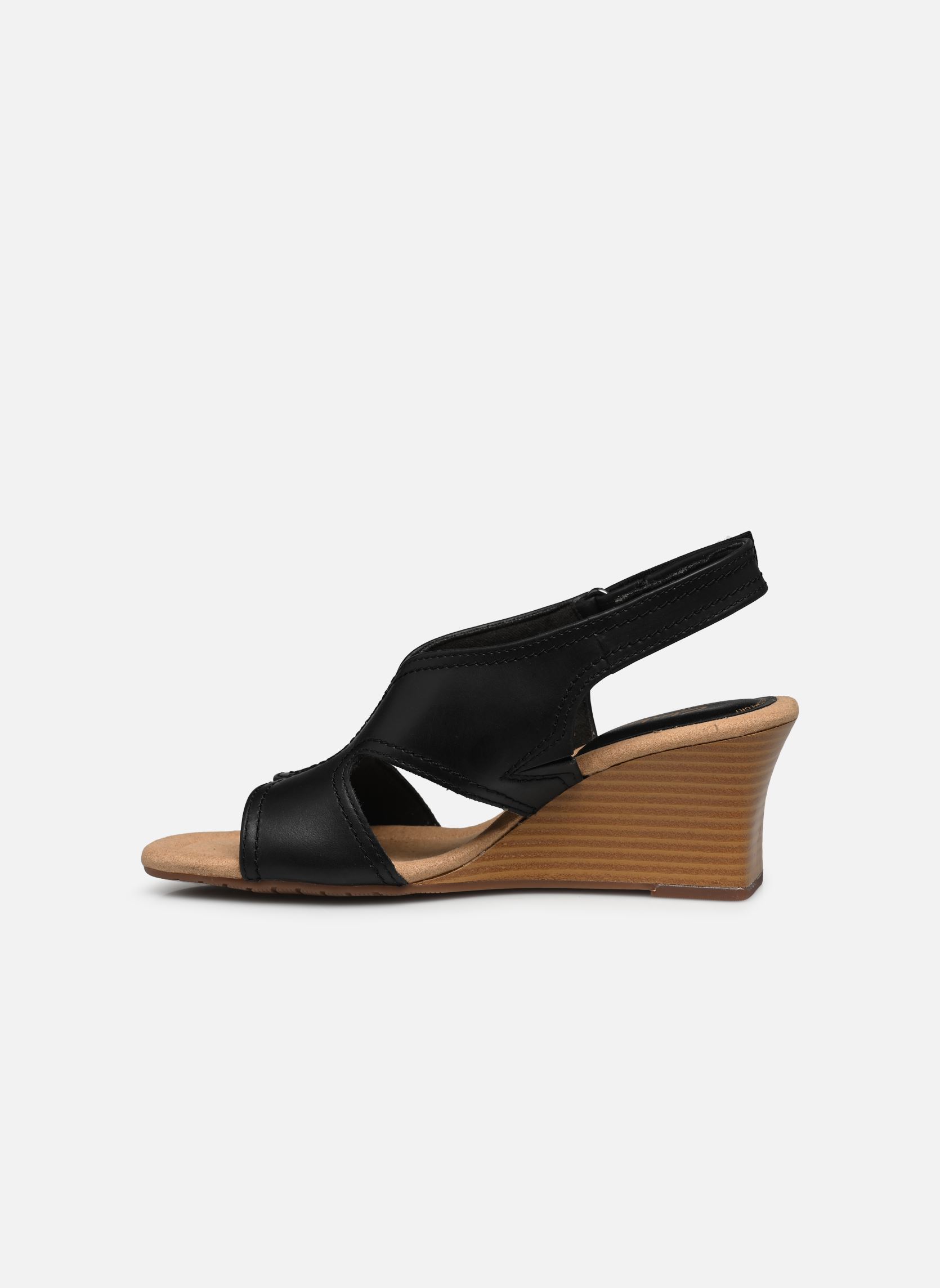 Keil- und Plateausandalen Kyarra Aster damen schwarz Clarks Keil- und Plateausandalen Kyarra Aster damen schwarz BLACK LEATHER