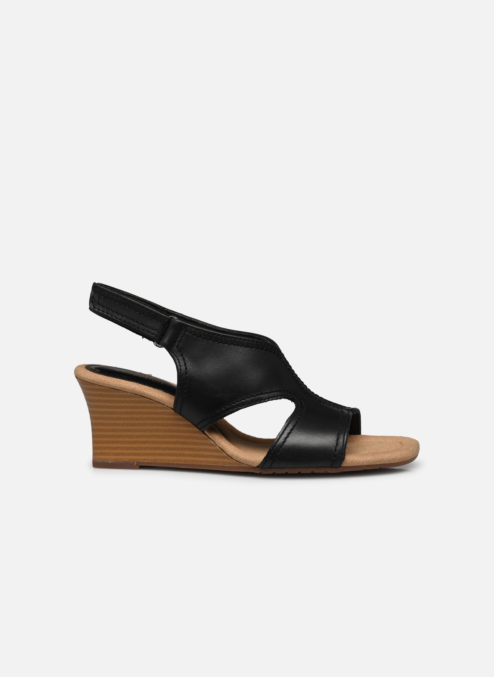 Keil- und Plateausandalen Kyarra Aster damen schwarz Clarks Keil- und Plateausandalen Kyarra Aster damen schwarz BLACK LEATHER