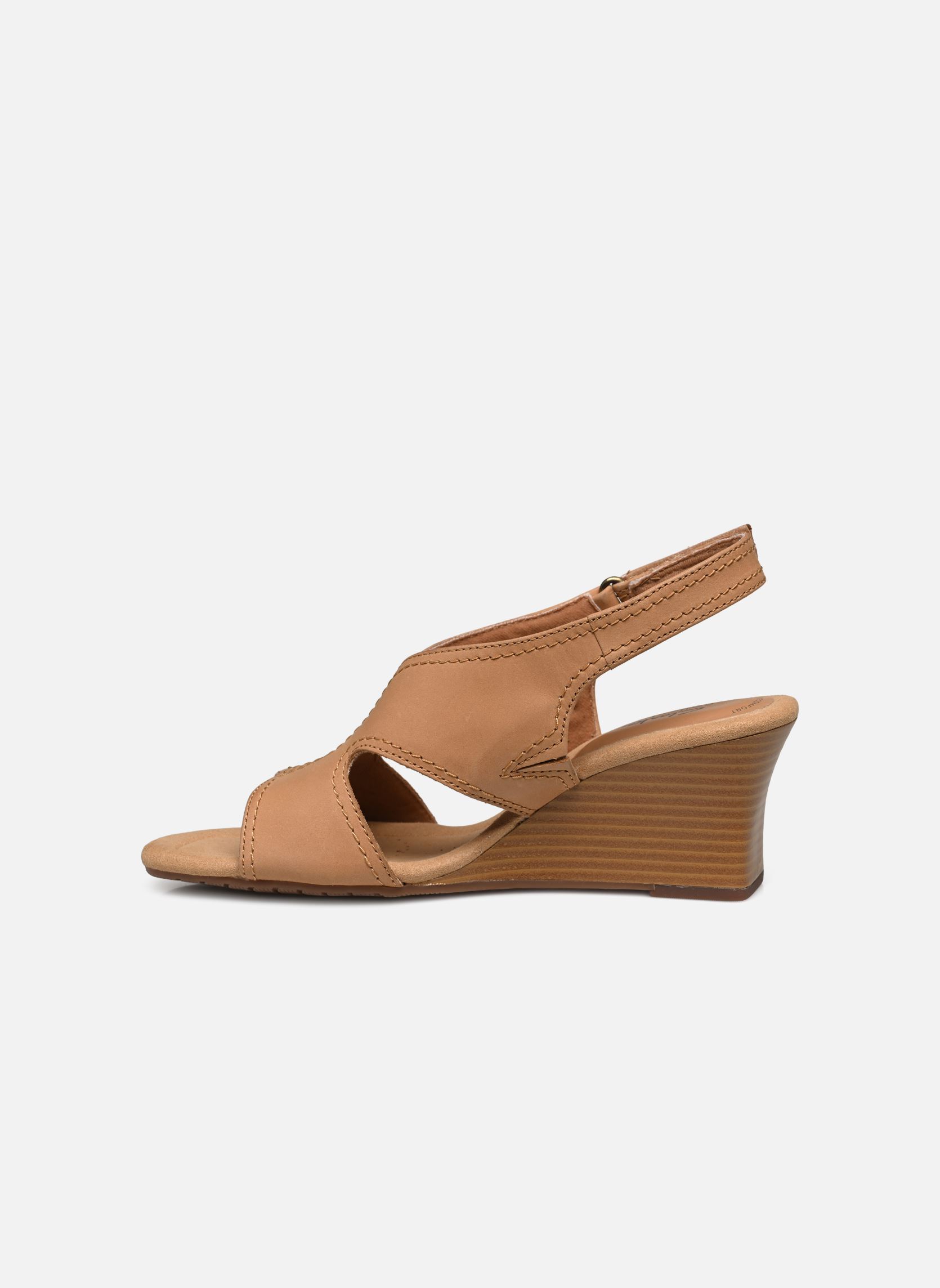 Sandales compensées et plateformes Kyarra Aster femme beige Clarks Sandales compensées et plateformes Kyarra Aster femme beige LIGHT TAN LEA