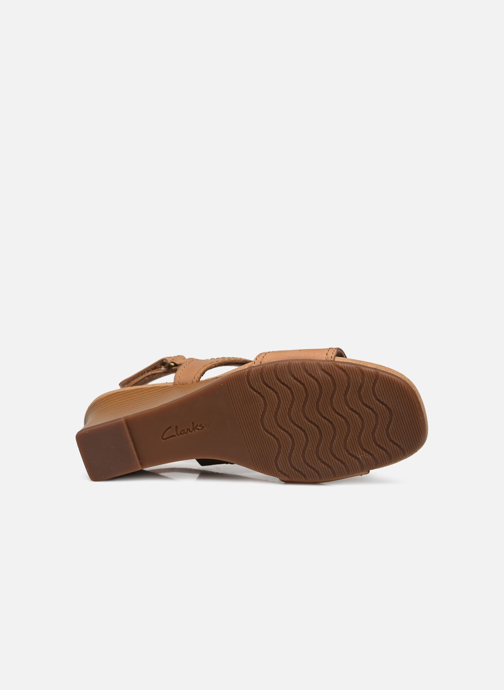 Sandales compensées et plateformes Kyarra Aster femme beige Clarks Sandales compensées et plateformes Kyarra Aster femme beige LIGHT TAN LEA