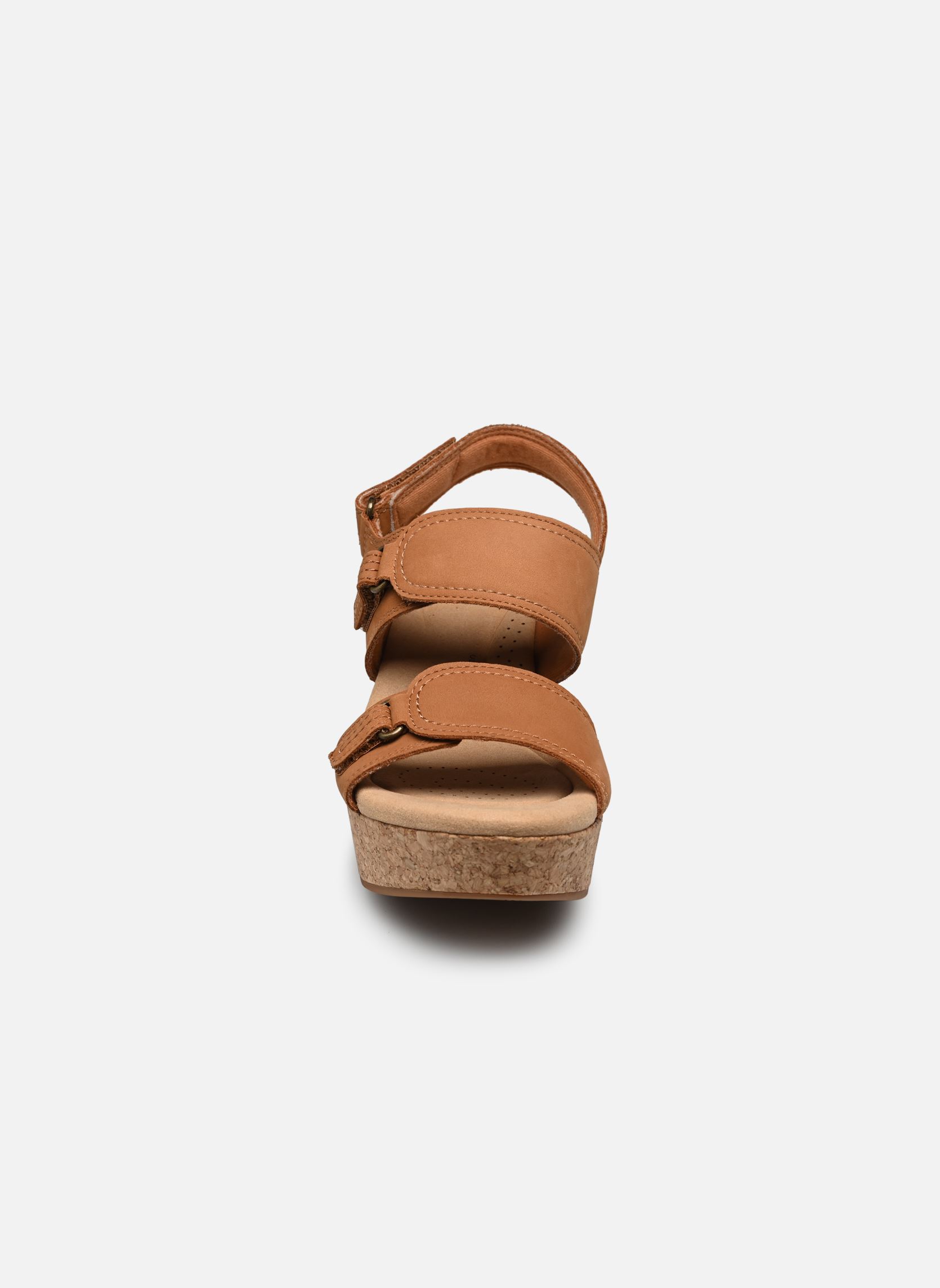 Sandalen met sleehak en plateau Rose Lane dames bruin Clarks Sandalen met sleehak en plateau Rose Lane dames bruin LIGHT TAN NUBUCK