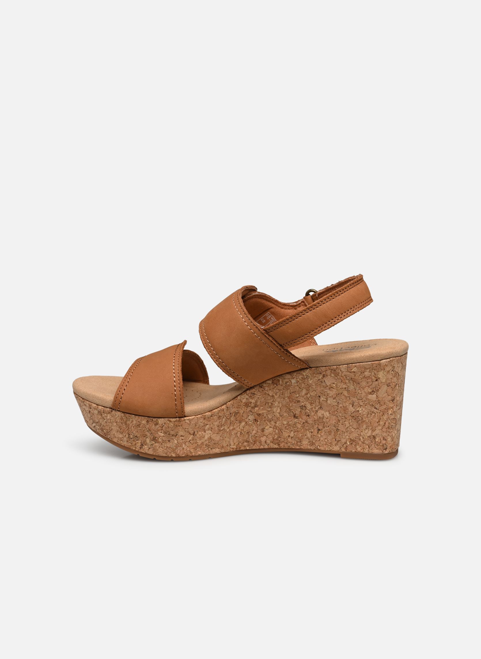Sandalen met sleehak en plateau Rose Lane dames bruin Clarks Sandalen met sleehak en plateau Rose Lane dames bruin LIGHT TAN NUBUCK