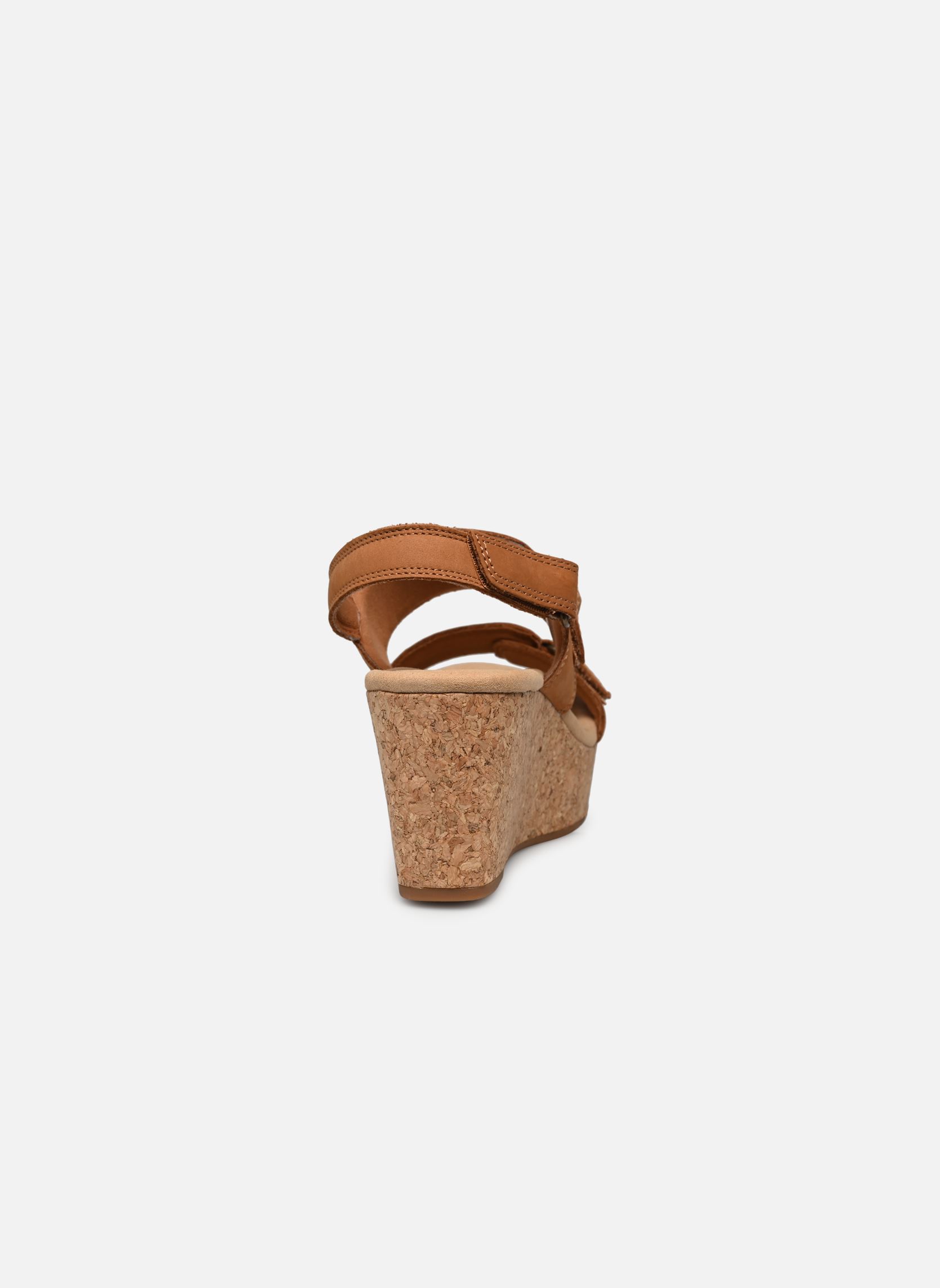 Sandalen met sleehak en plateau Rose Lane dames bruin Clarks Sandalen met sleehak en plateau Rose Lane dames bruin LIGHT TAN NUBUCK