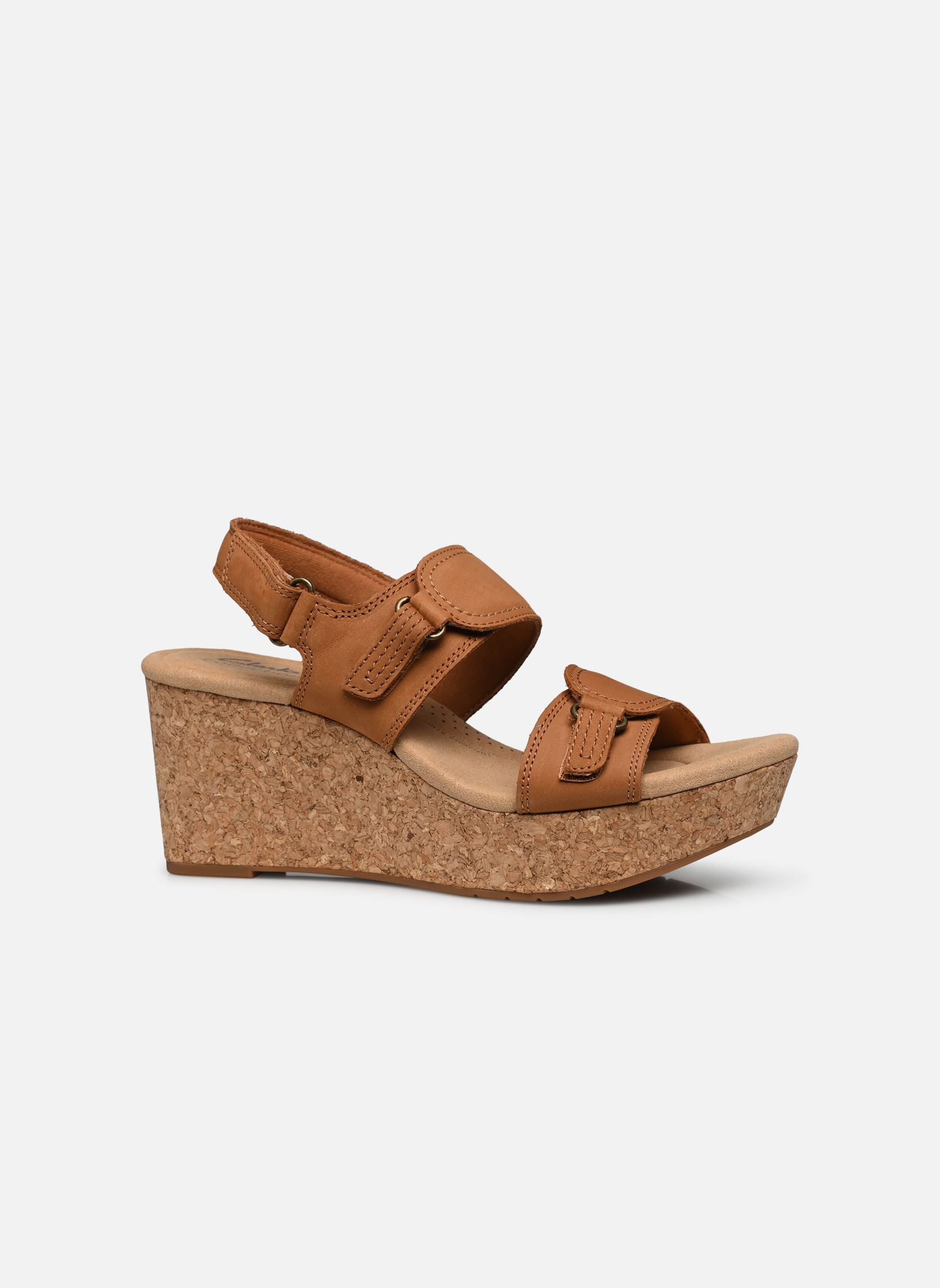 Sandalen met sleehak en plateau Rose Lane dames bruin Clarks Sandalen met sleehak en plateau Rose Lane dames bruin LIGHT TAN NUBUCK