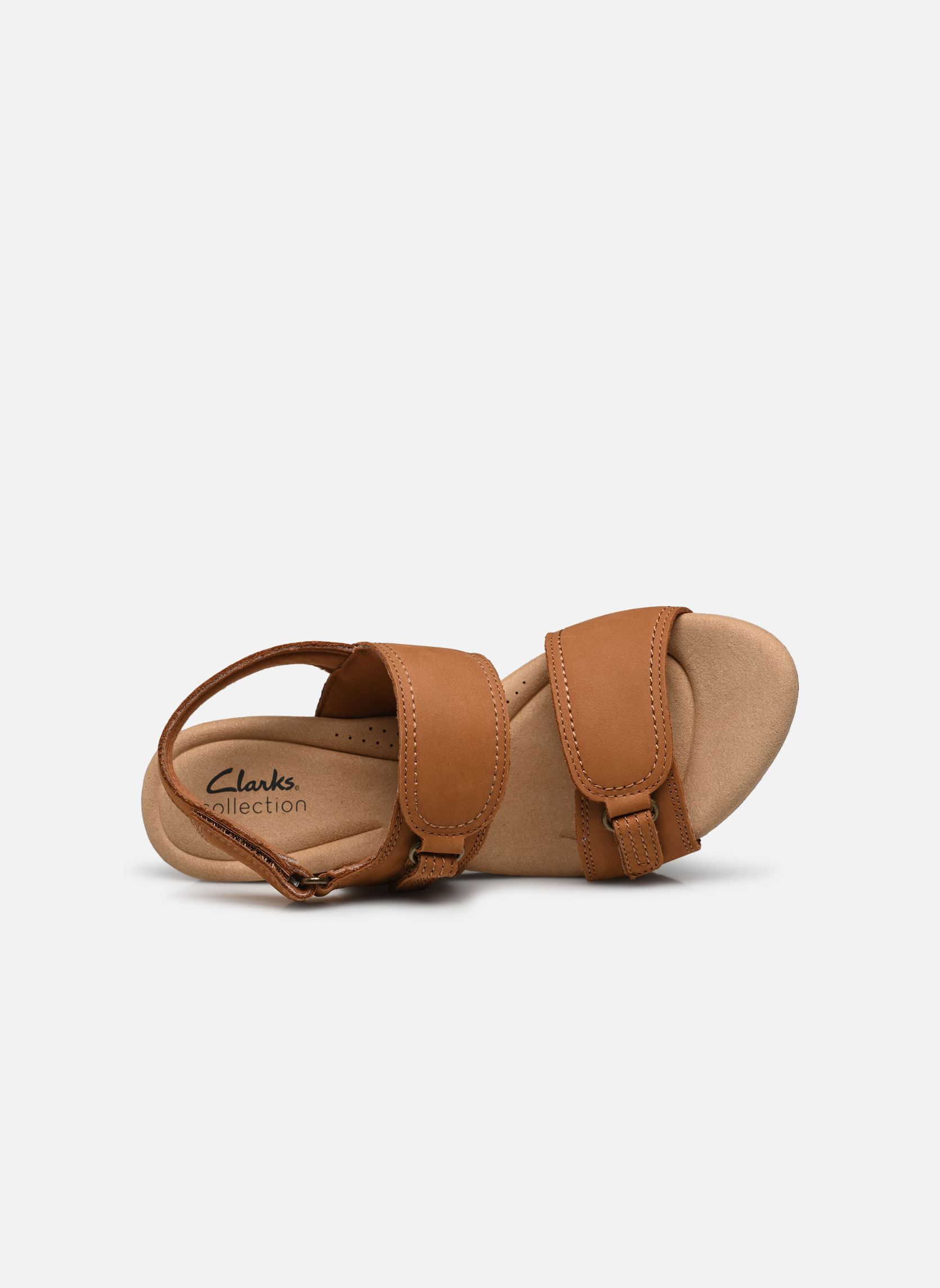 Sandalen met sleehak en plateau Rose Lane dames bruin Clarks Sandalen met sleehak en plateau Rose Lane dames bruin LIGHT TAN NUBUCK