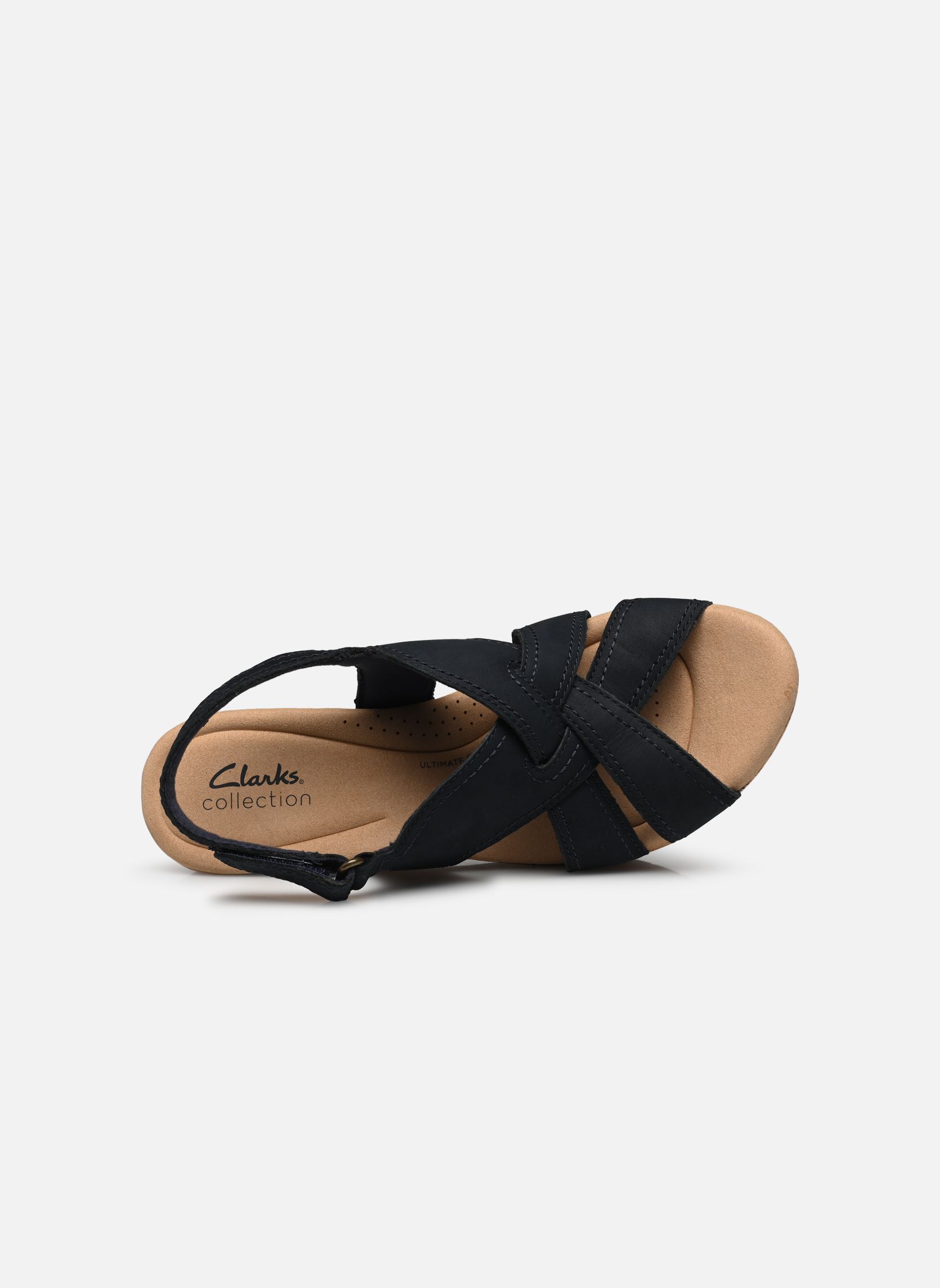 Clarks Glide Hi Shore - Sandali Con Zeppa In Tessuto Blu Navy, Donna, 37.5 EU