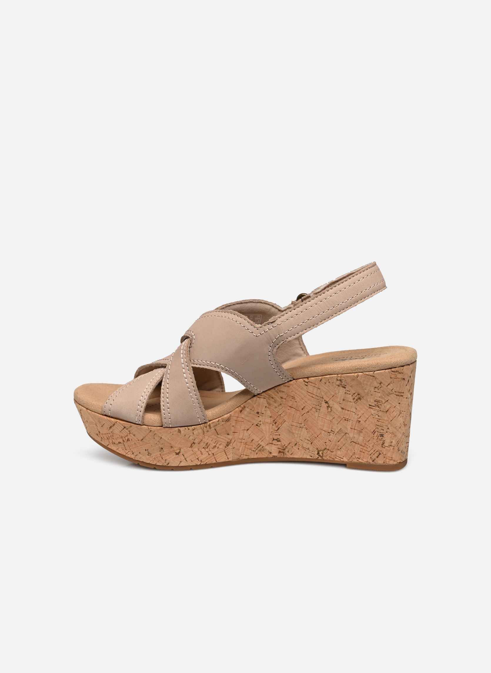 Sandales compensées et plateformes Rose Erin femme beige Clarks Sandales compensées et plateformes Rose Erin femme beige SAND NUBUCK