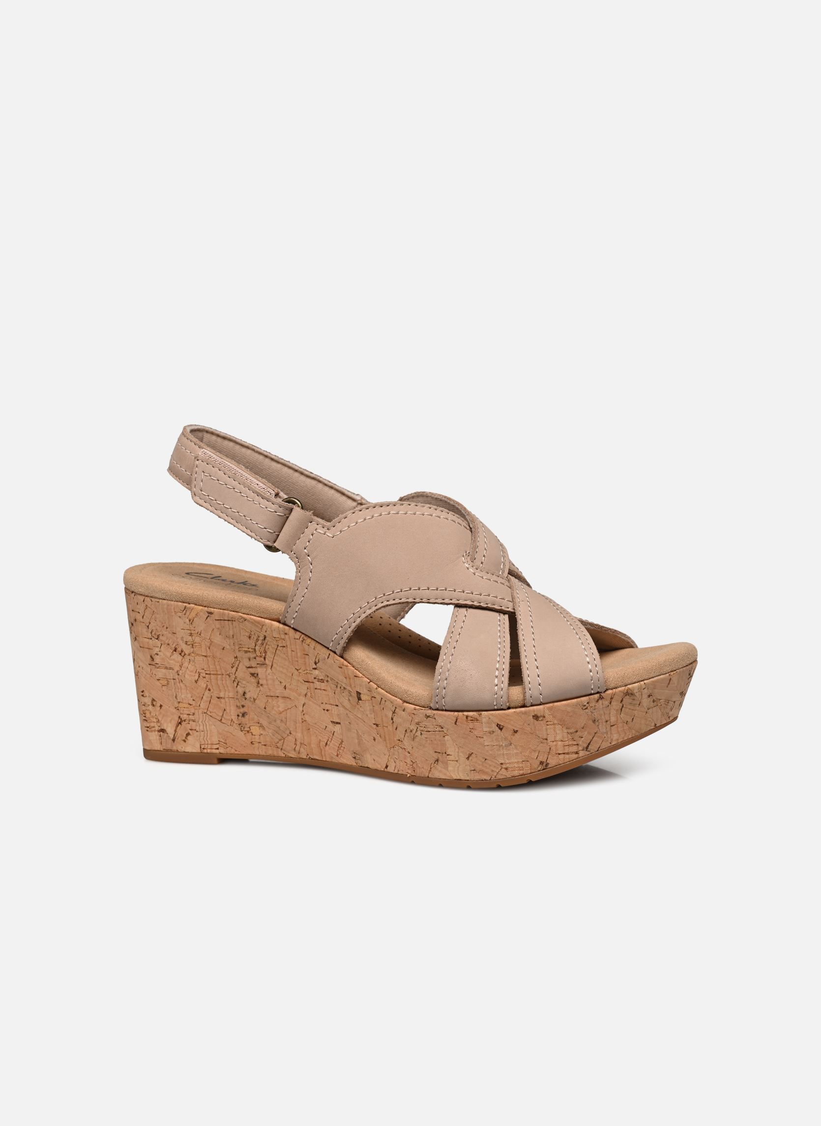 Sandales compensées et plateformes Rose Erin femme beige Clarks Sandales compensées et plateformes Rose Erin femme beige SAND NUBUCK