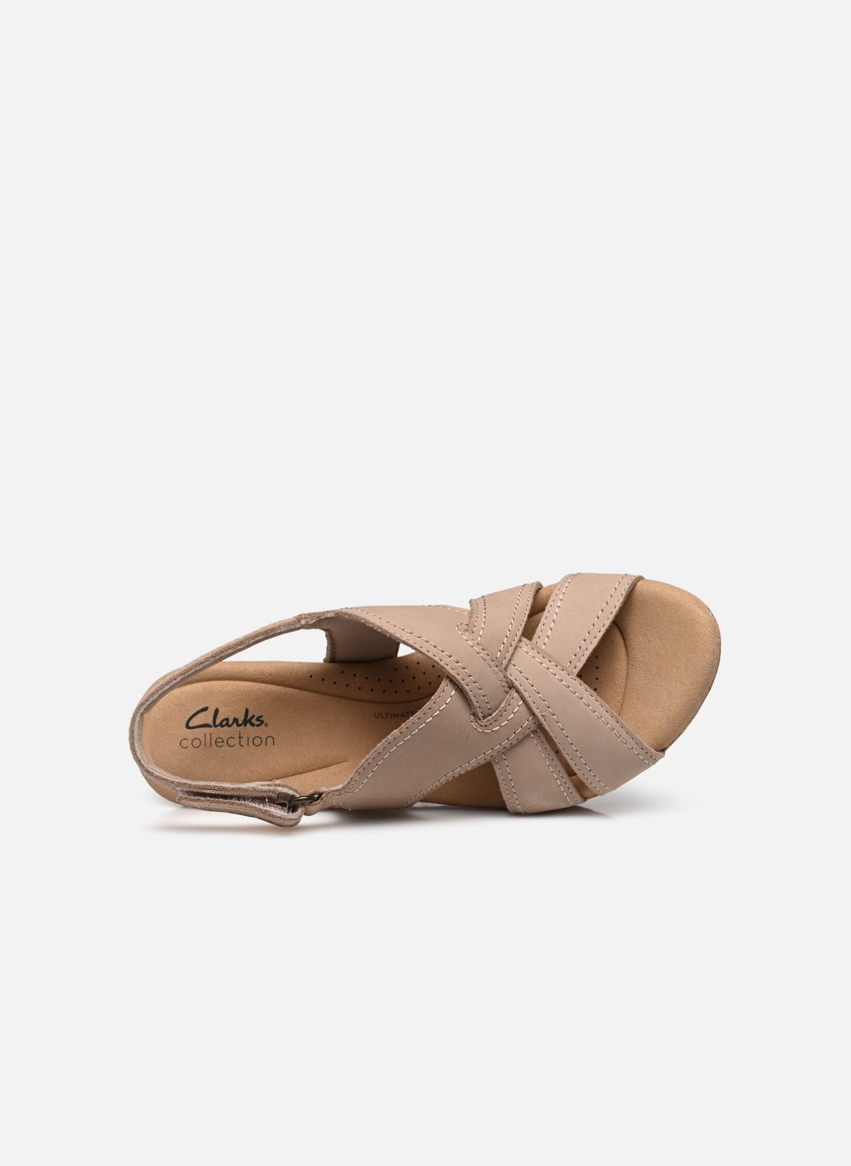 Sandales compensées et plateformes Rose Erin femme beige Clarks Sandales compensées et plateformes Rose Erin femme beige SAND NUBUCK