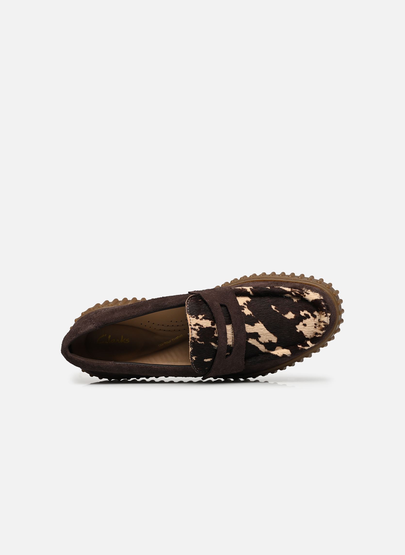 Mocassins Torhill Penny femme marron Clarks Mocassins Torhill Penny femme marron BROWN COW PRINT