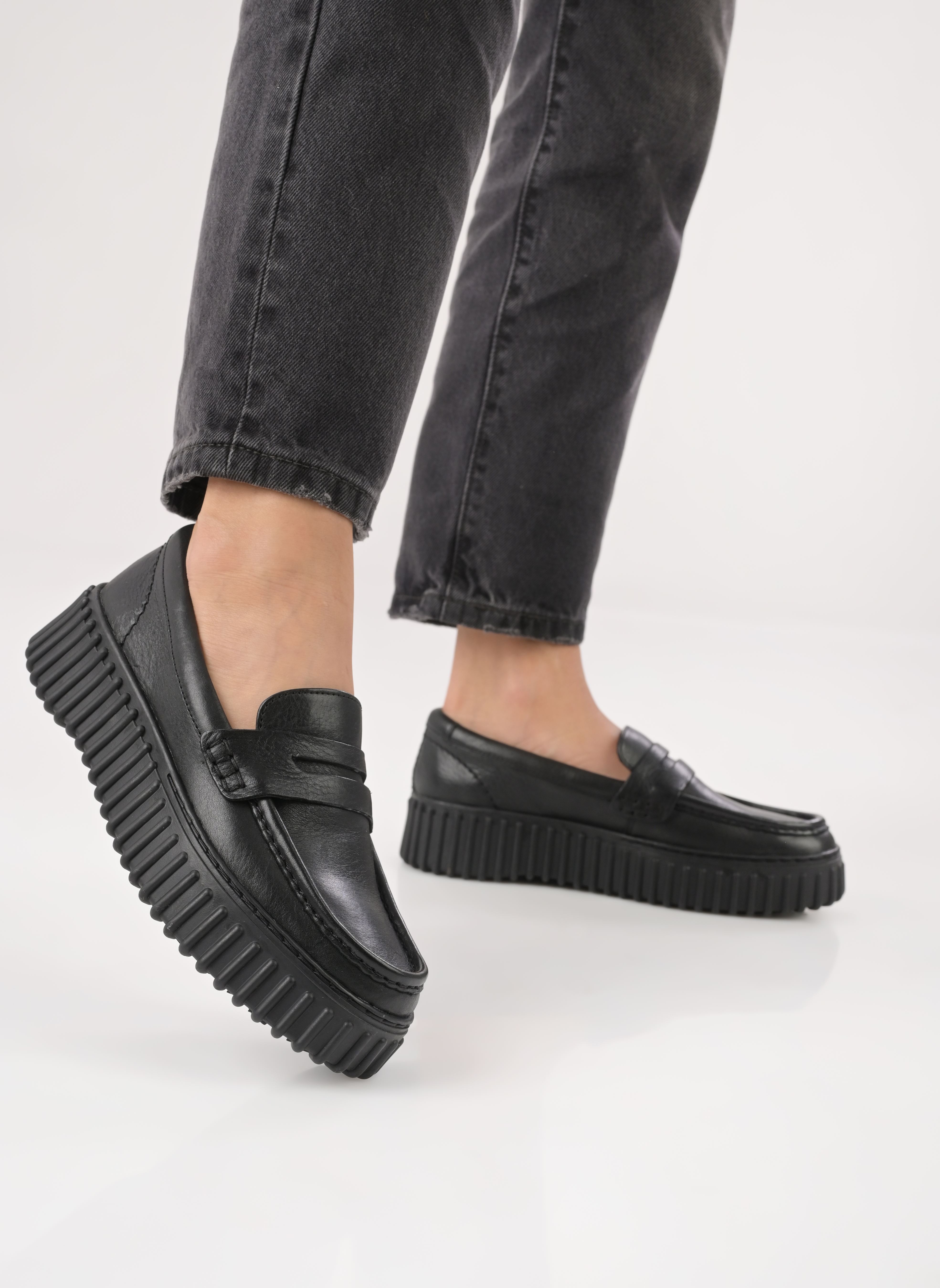 Mocassins Torhill Penny dames zwart Clarks Mocassins Torhill Penny dames zwart BLACK LEATHER