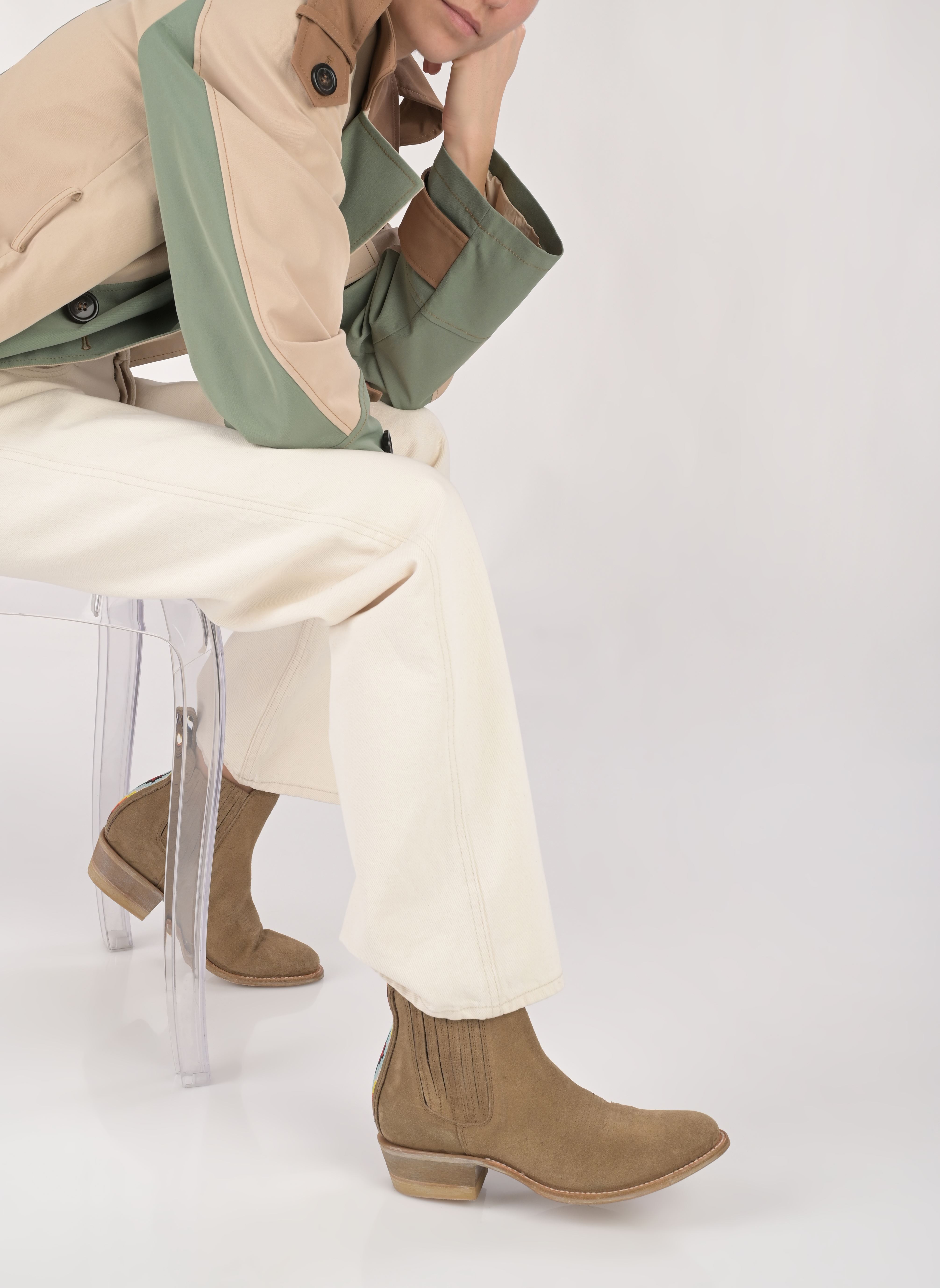 Bottines santiags Indian femme beige Mexicana Bottines santiags Indian femme beige TAN SUEDE