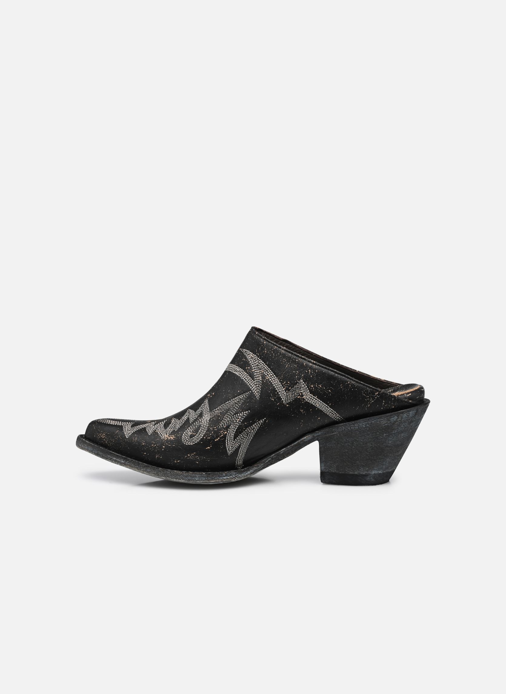 Pantoletten Tulum damen schwarz Mexicana Pantoletten Tulum damen schwarz BLACK CRAKELADO