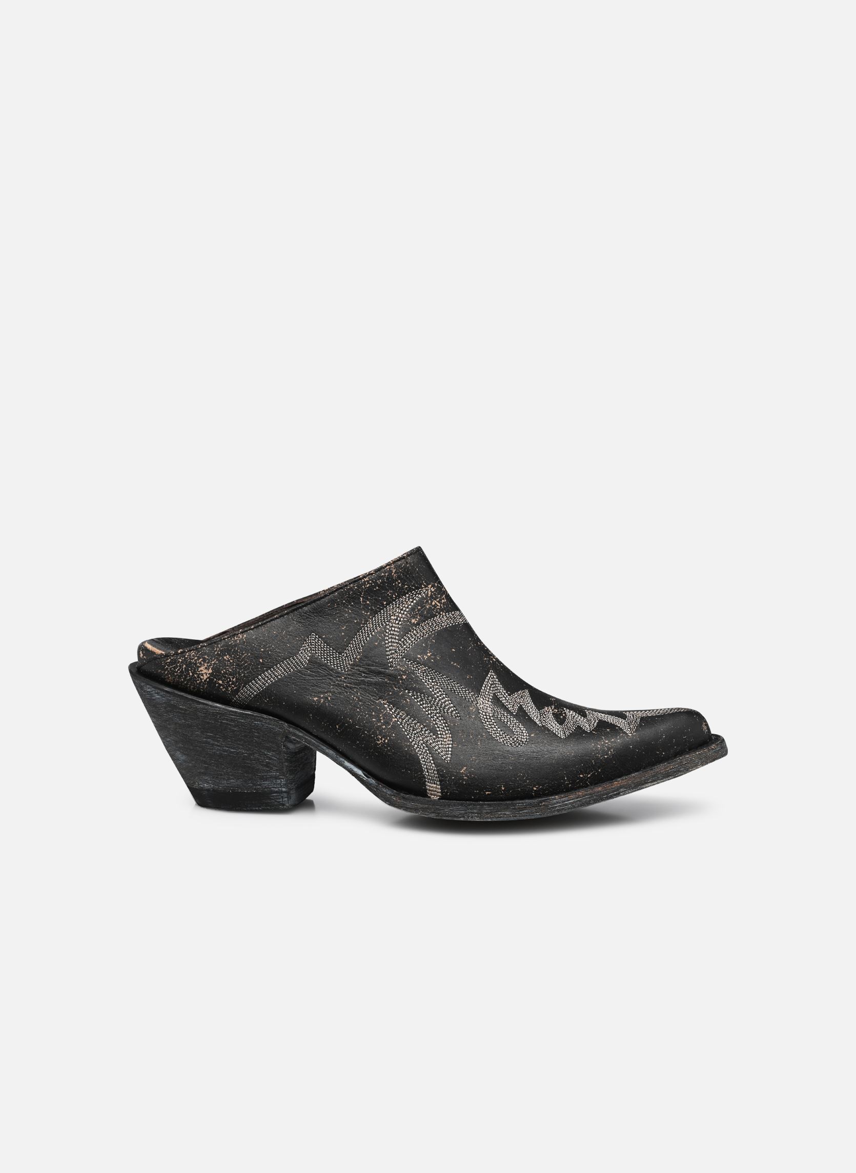 Pantoletten Tulum damen schwarz Mexicana Pantoletten Tulum damen schwarz BLACK CRAKELADO