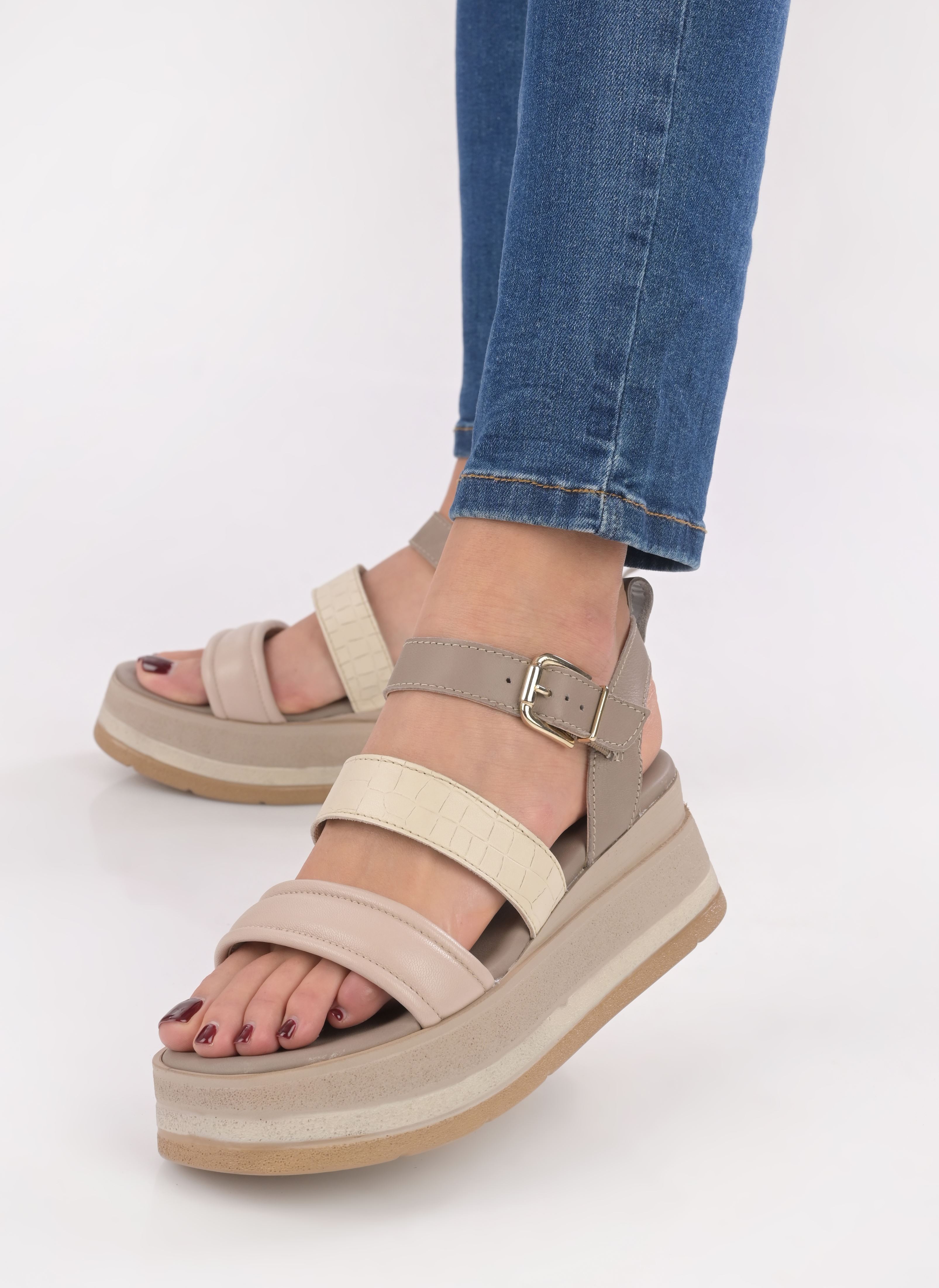 Keil- und Plateausandalen L.56.BIHOR damen beige Sweet Lemon Keil- und Plateausandalen L.56.BIHOR damen beige TORTORA/CIPRIA
