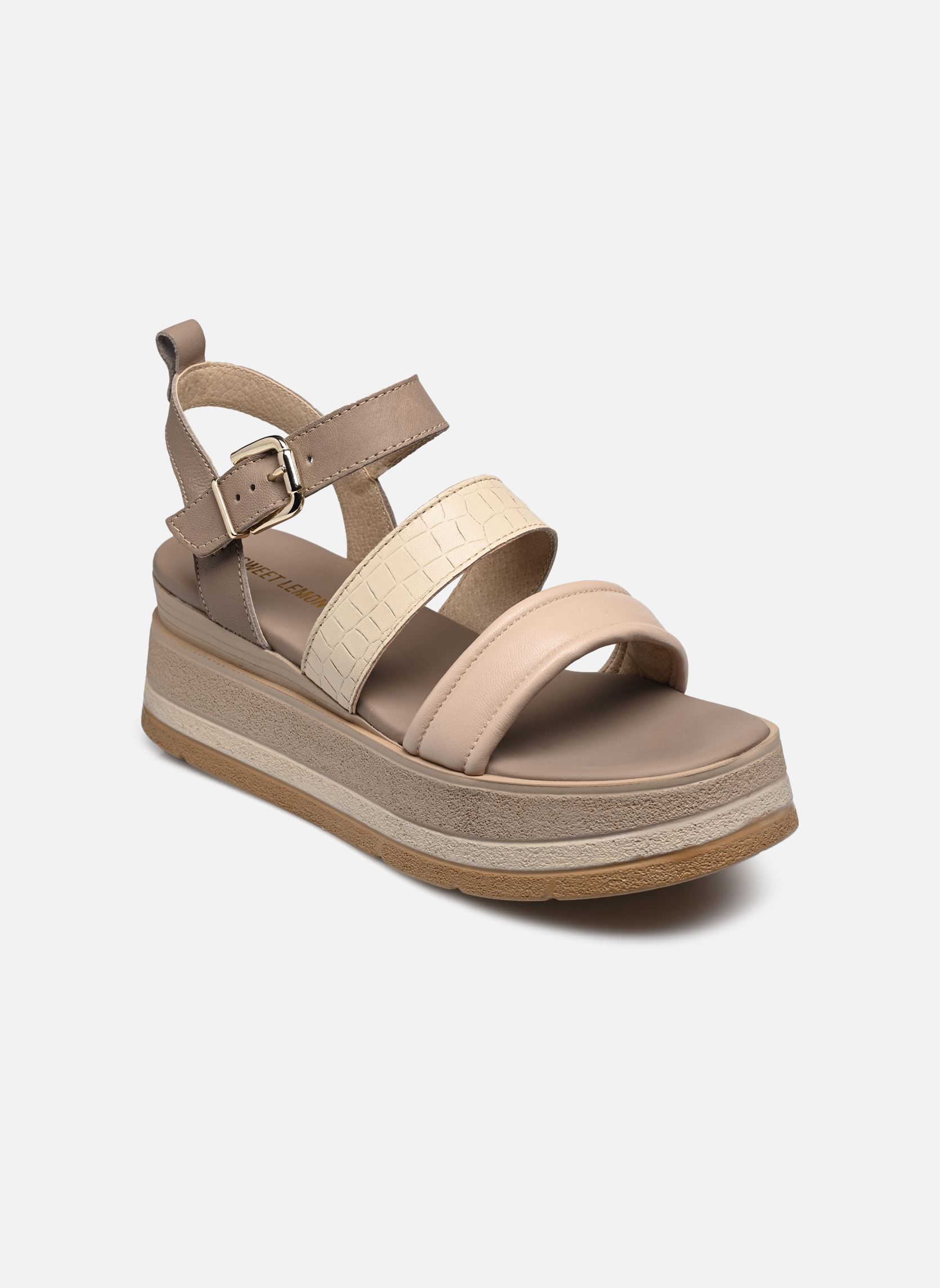 Keil- und Plateausandalen L.56.BIHOR damen beige Sweet Lemon Keil- und Plateausandalen L.56.BIHOR damen beige TORTORA/CIPRIA