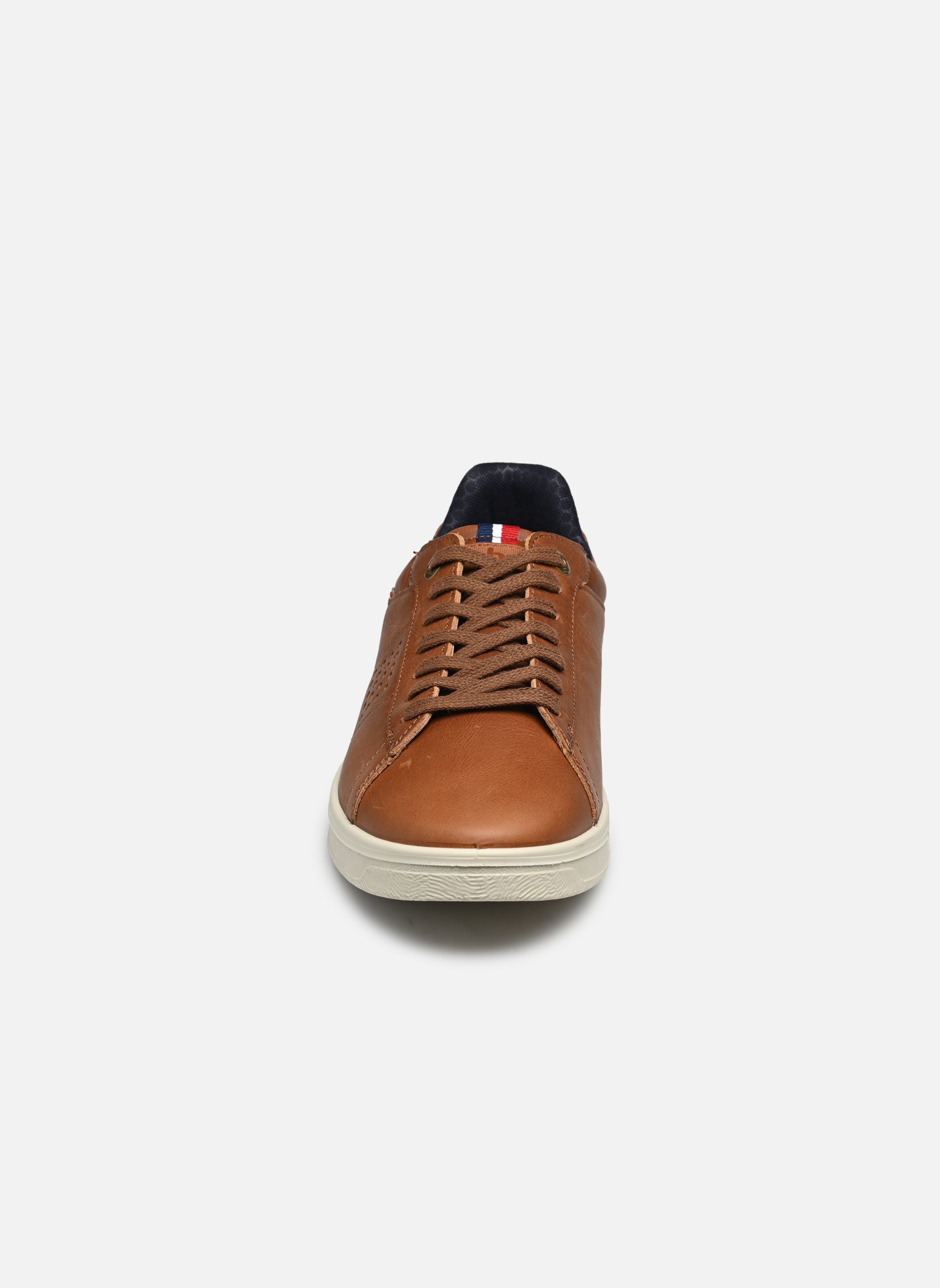 Lage sneakers Felinno heren bruin TBS Made in France Lage sneakers Felinno heren bruin CAMEL/NAVY