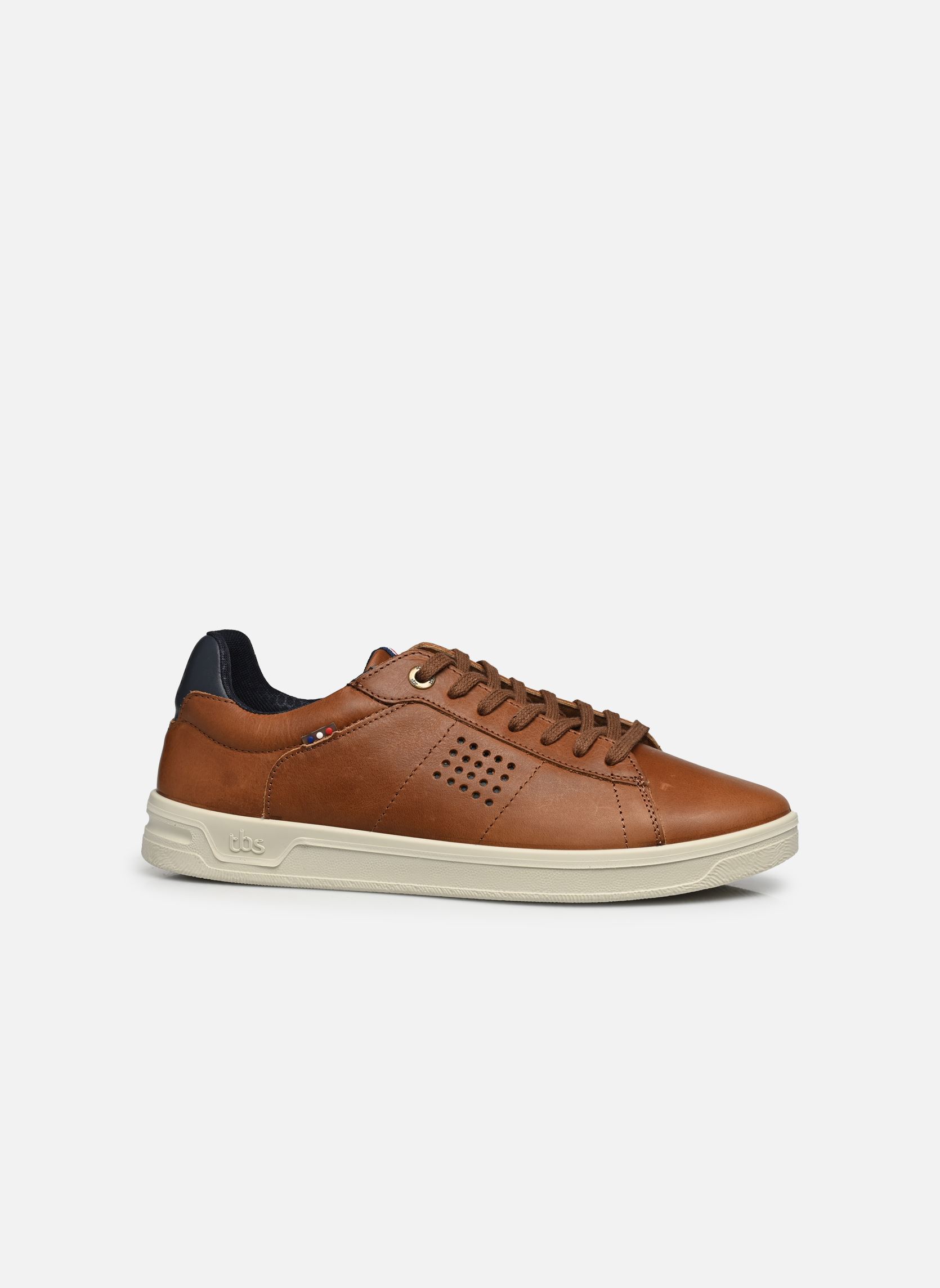 Lage sneakers Felinno heren bruin TBS Made in France Lage sneakers Felinno heren bruin CAMEL/NAVY