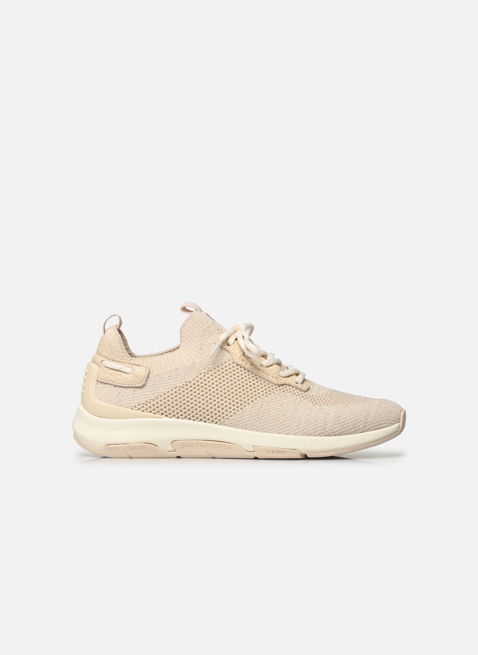 Niedrige Sneaker JELLINA damen beige TBS Niedrige Sneaker JELLINA damen beige CHINE LIN + GOLD