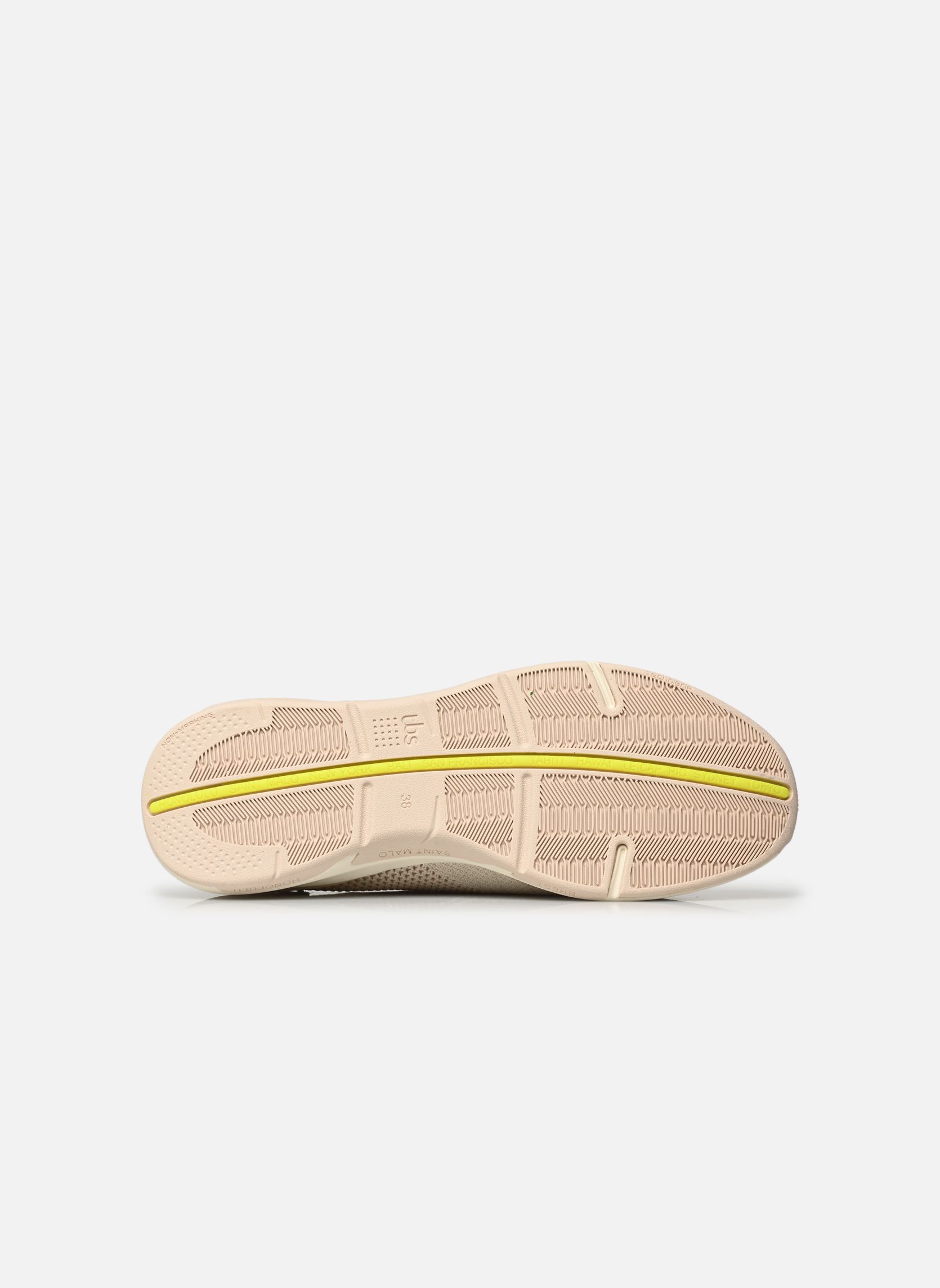 Niedrige Sneaker JELLINA damen beige TBS Niedrige Sneaker JELLINA damen beige CHINE LIN + GOLD
