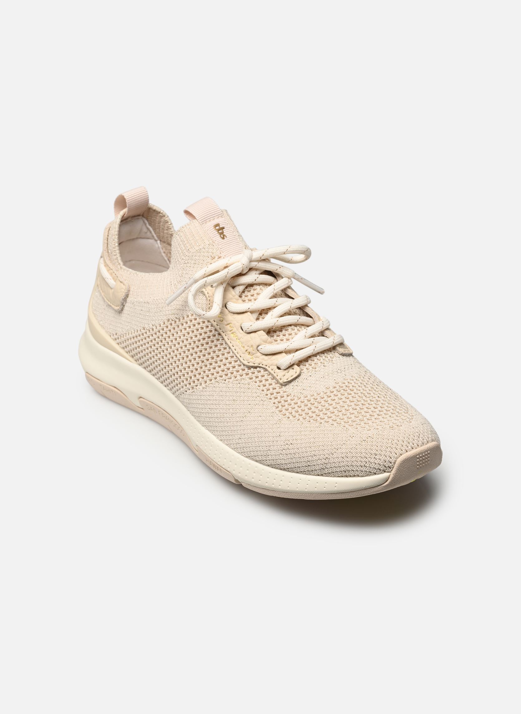 Niedrige Sneaker JELLINA damen beige TBS Niedrige Sneaker JELLINA damen beige CHINE LIN + GOLD