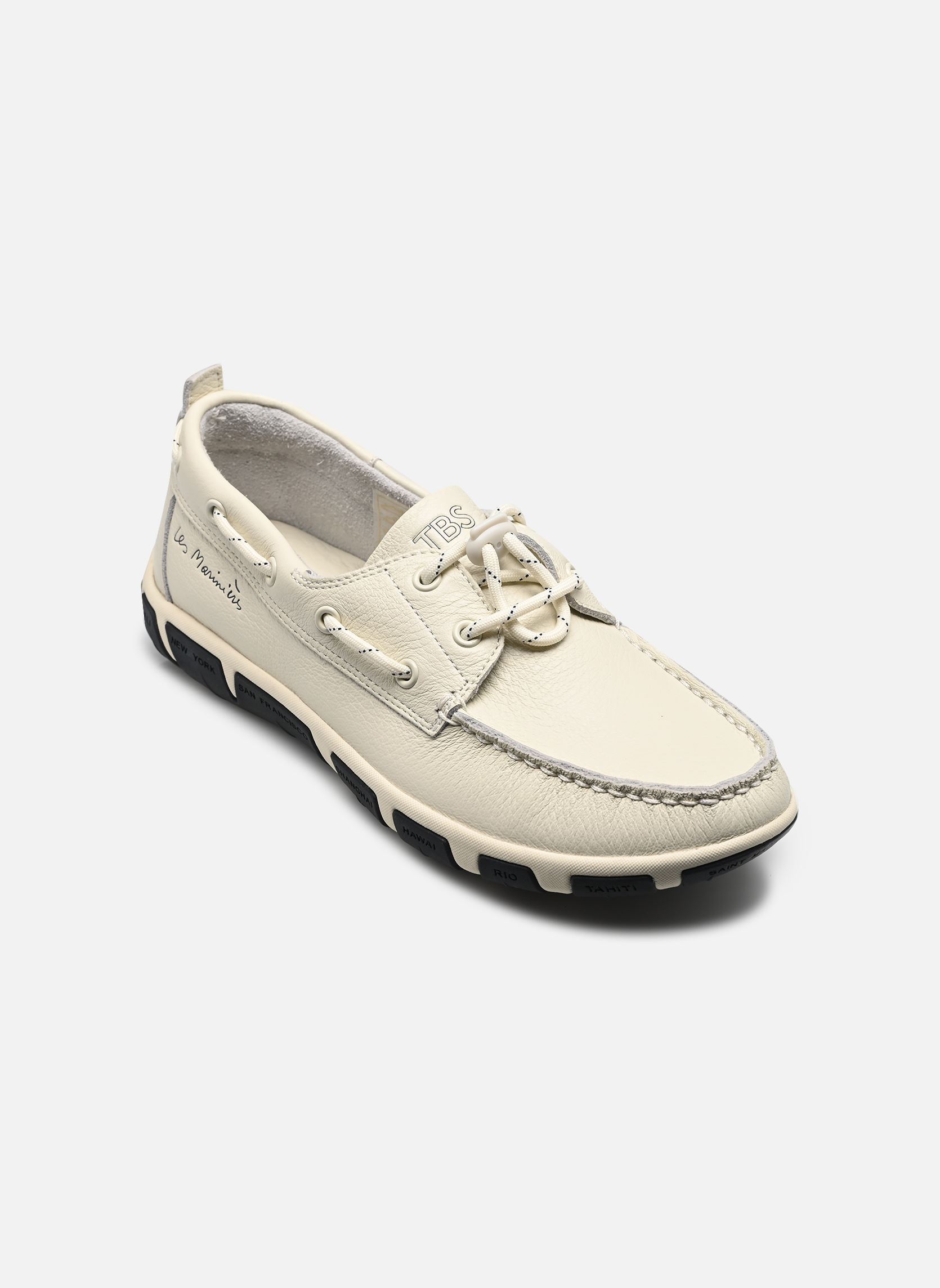 Chaussures bateaux Janaele femme blanc TBS Chaussures bateaux Janaele femme blanc BLANC + BLEU