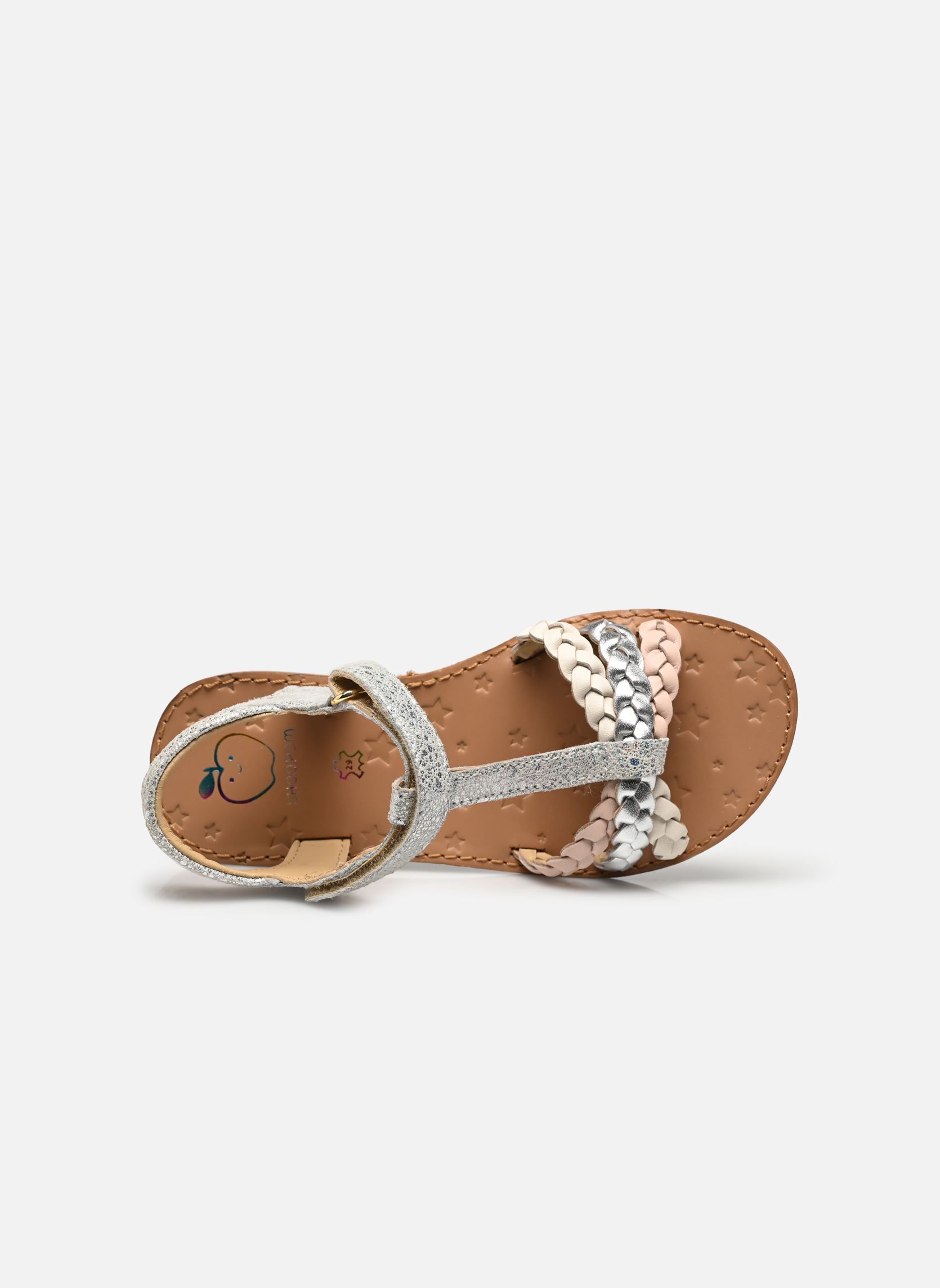 Sandalen Happy Tresse meisjes zilver Shoo Pom Sandalen Happy Tresse meisjes zilver AGAVE