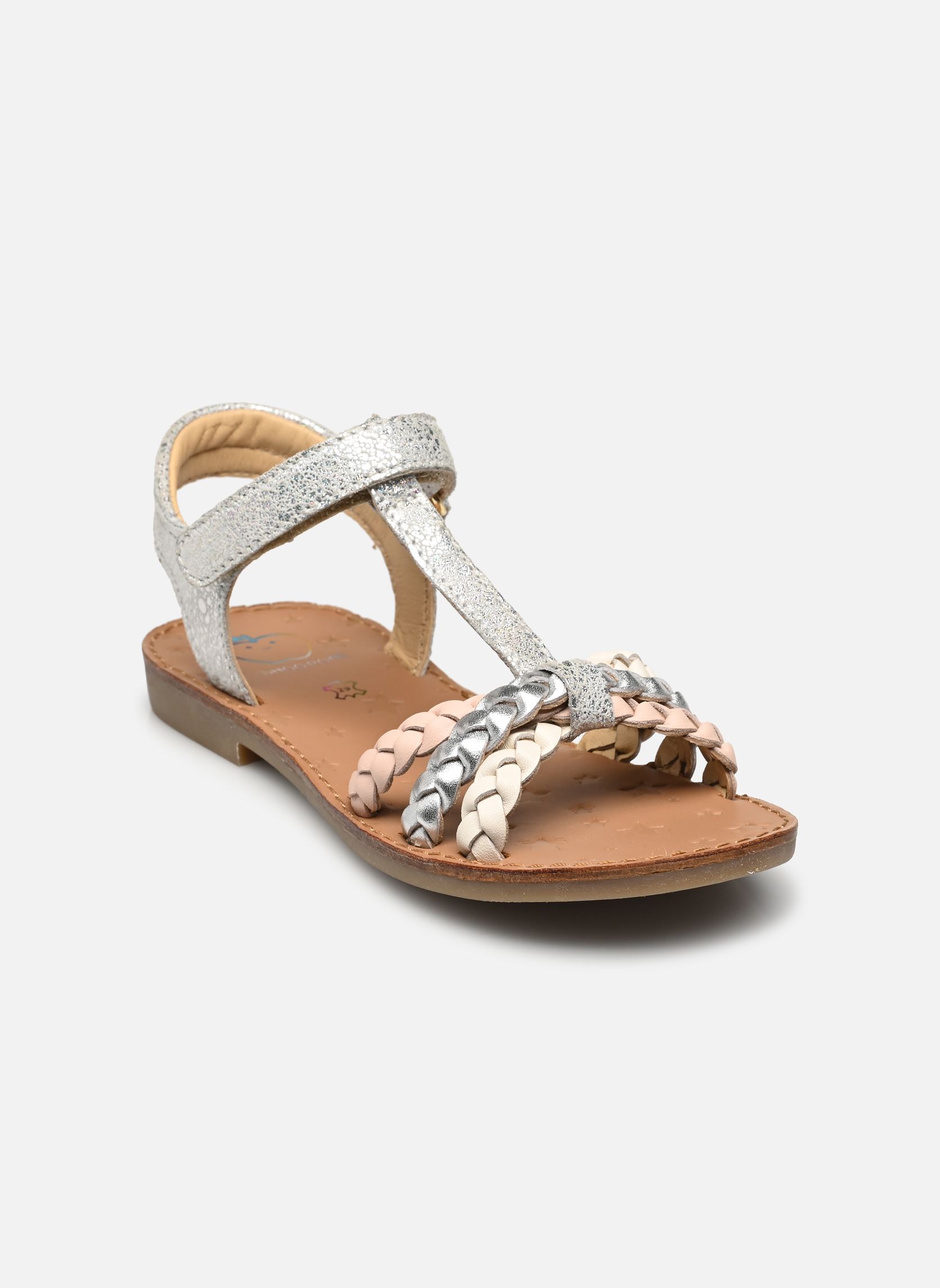 Sandalen Happy Tresse meisjes zilver Shoo Pom Sandalen Happy Tresse meisjes zilver AGAVE
