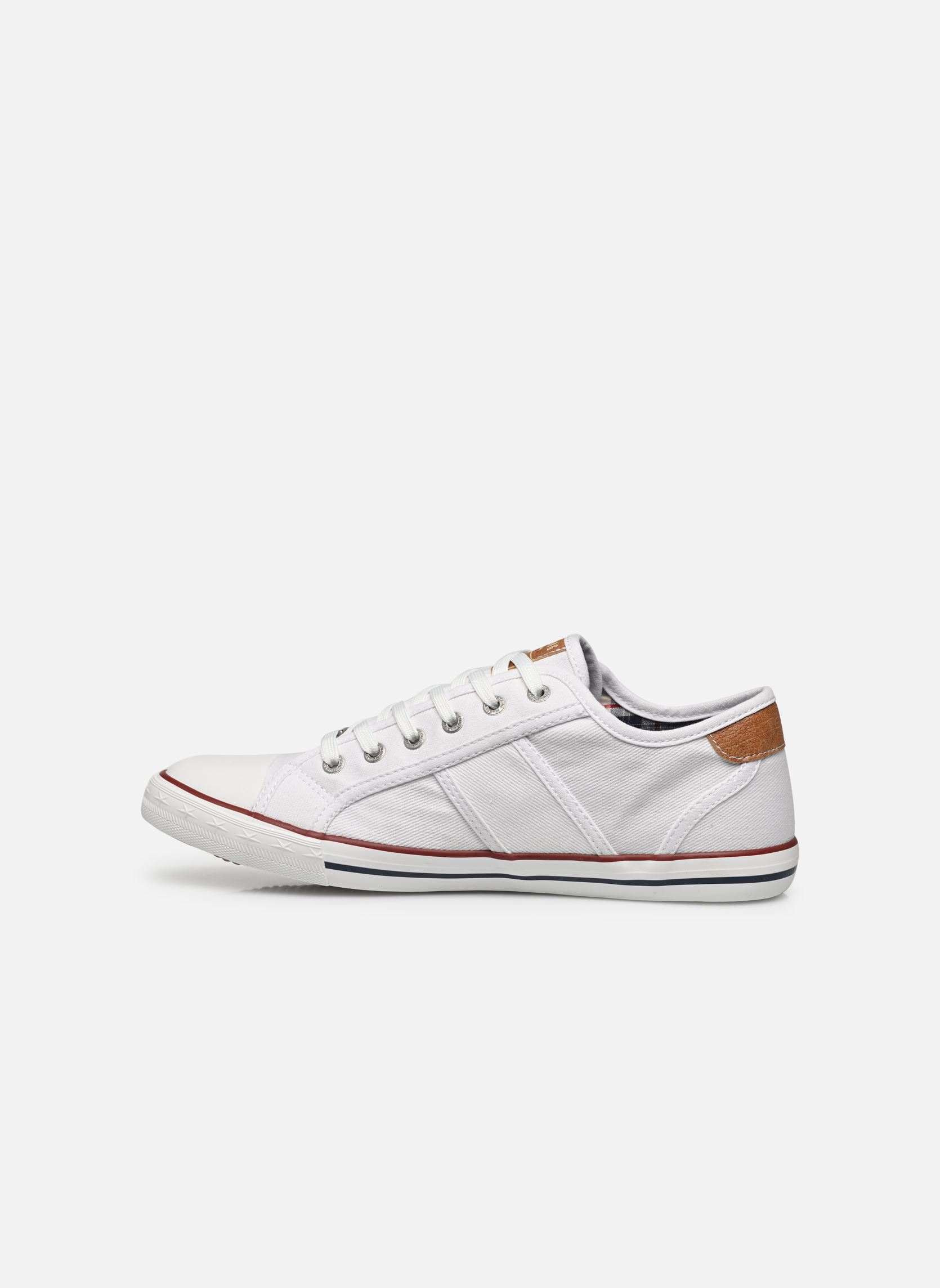 Baskets toile 4058310/1 homme blanc Mustang shoes Baskets toile 4058310/1 homme blanc Weiss