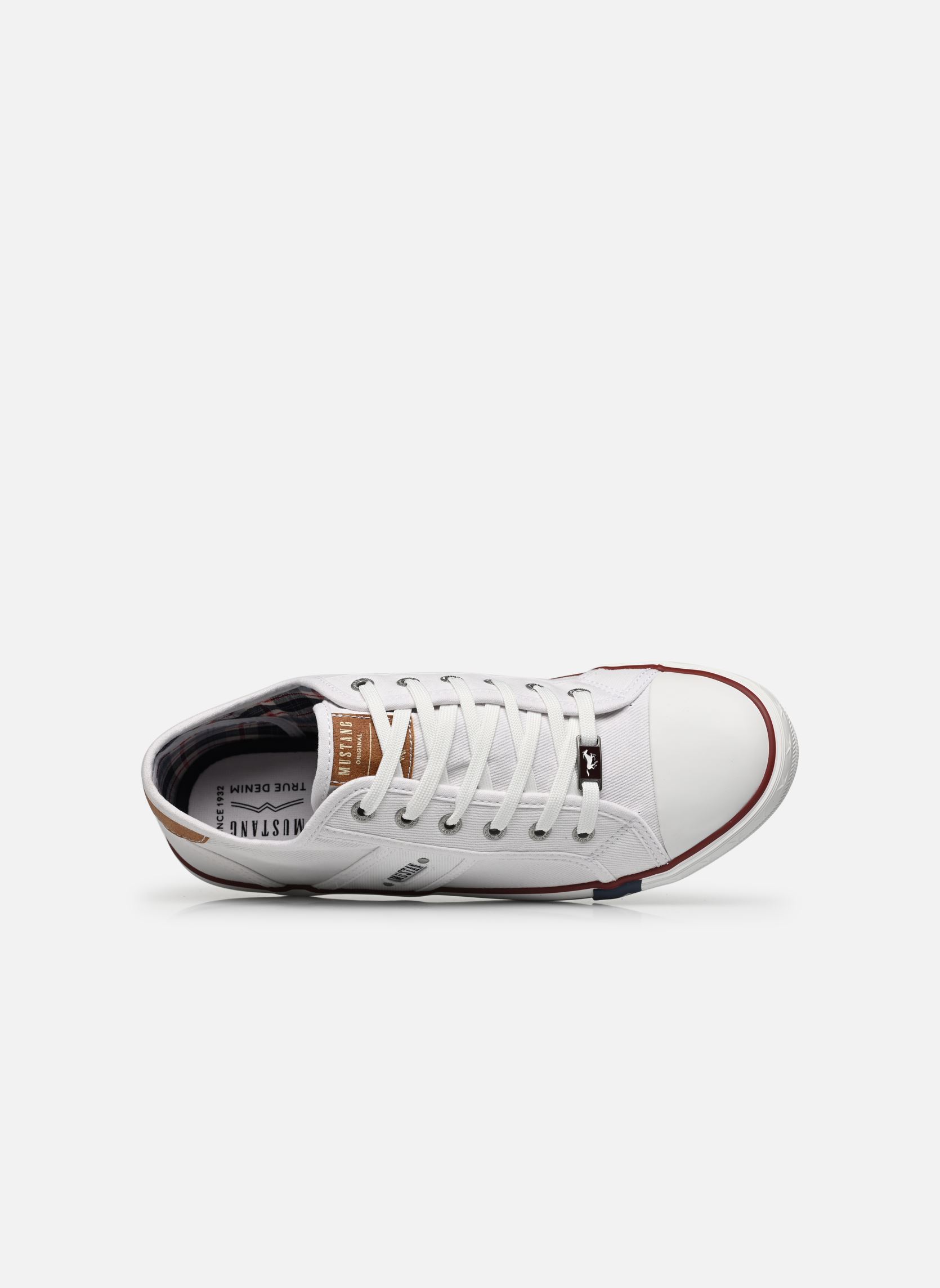 Baskets toile 4058310/1 homme blanc Mustang shoes Baskets toile 4058310/1 homme blanc Weiss