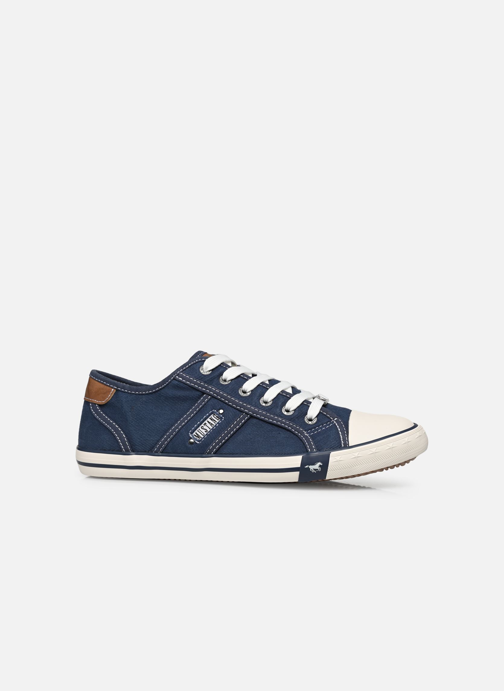 Leinen-Sneaker 4058310/841 herren blau Mustang shoes Leinen-Sneaker 4058310/841 herren blau JEANSBLAU