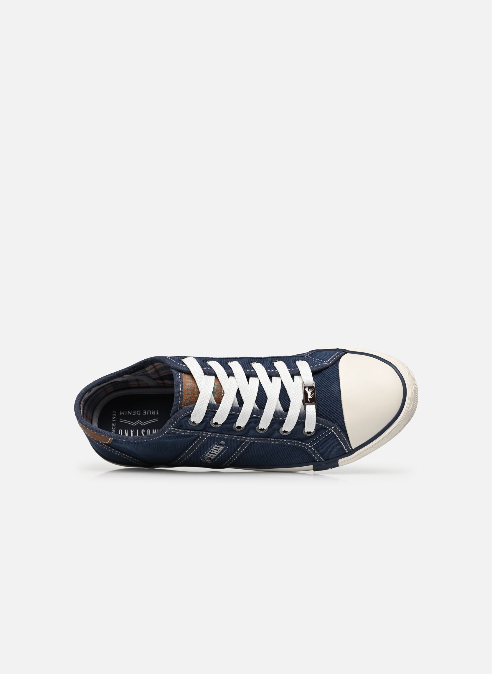Leinen-Sneaker 4058310/841 herren blau Mustang shoes Leinen-Sneaker 4058310/841 herren blau JEANSBLAU