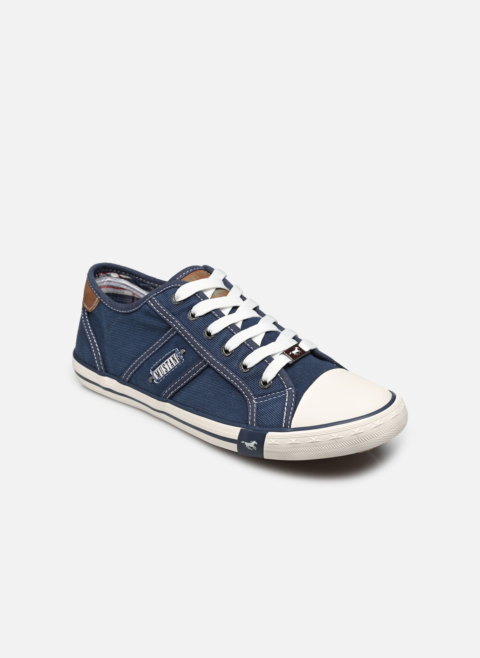 Leinen-Sneaker 4058310/841 herren blau Mustang shoes Leinen-Sneaker 4058310/841 herren blau JEANSBLAU