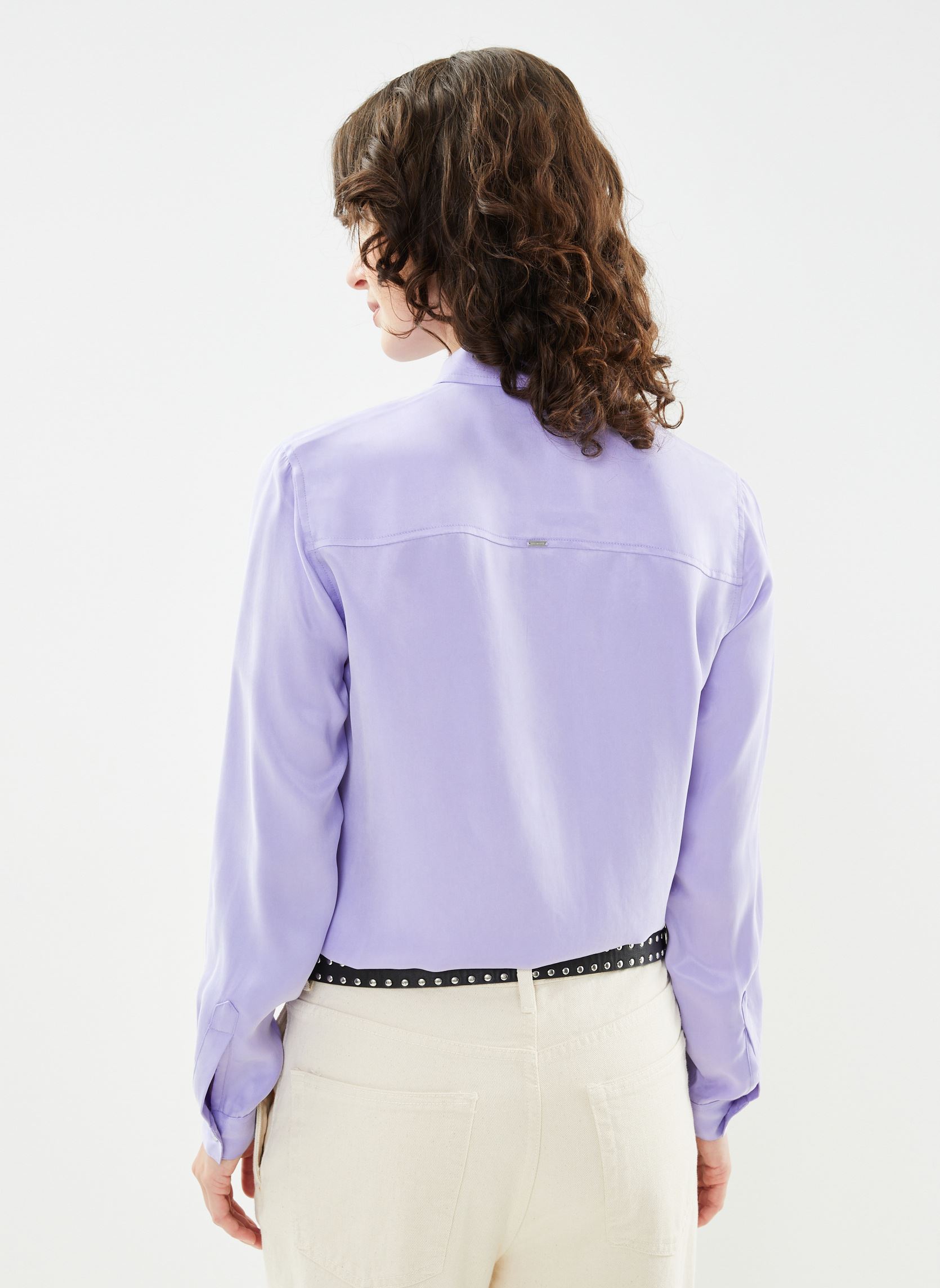 Chemise D'hiver équitation Femme Noel Asmar - Violette, Manches Longues - Taille L