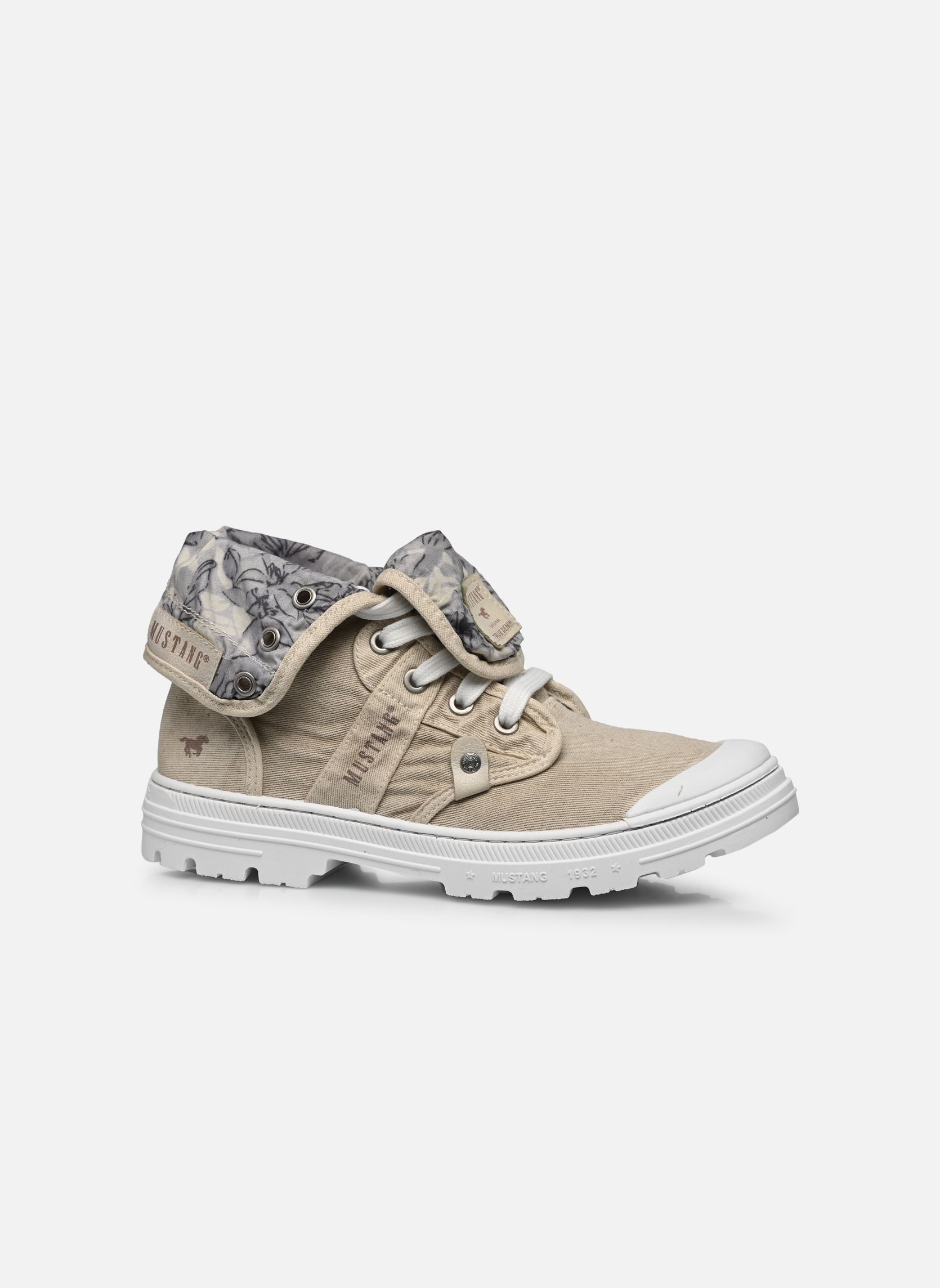 Print sneakers 1426504/243 dames beige Mustang shoes Print sneakers 1426504/243 dames beige Ivory