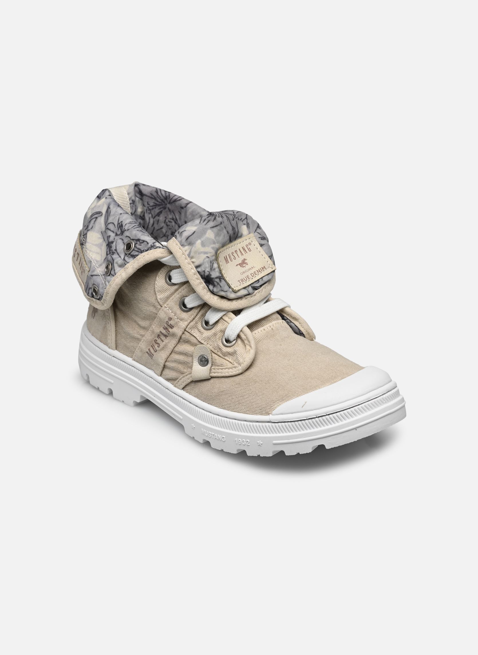 Print sneakers 1426504/243 dames beige Mustang shoes Print sneakers 1426504/243 dames beige Ivory