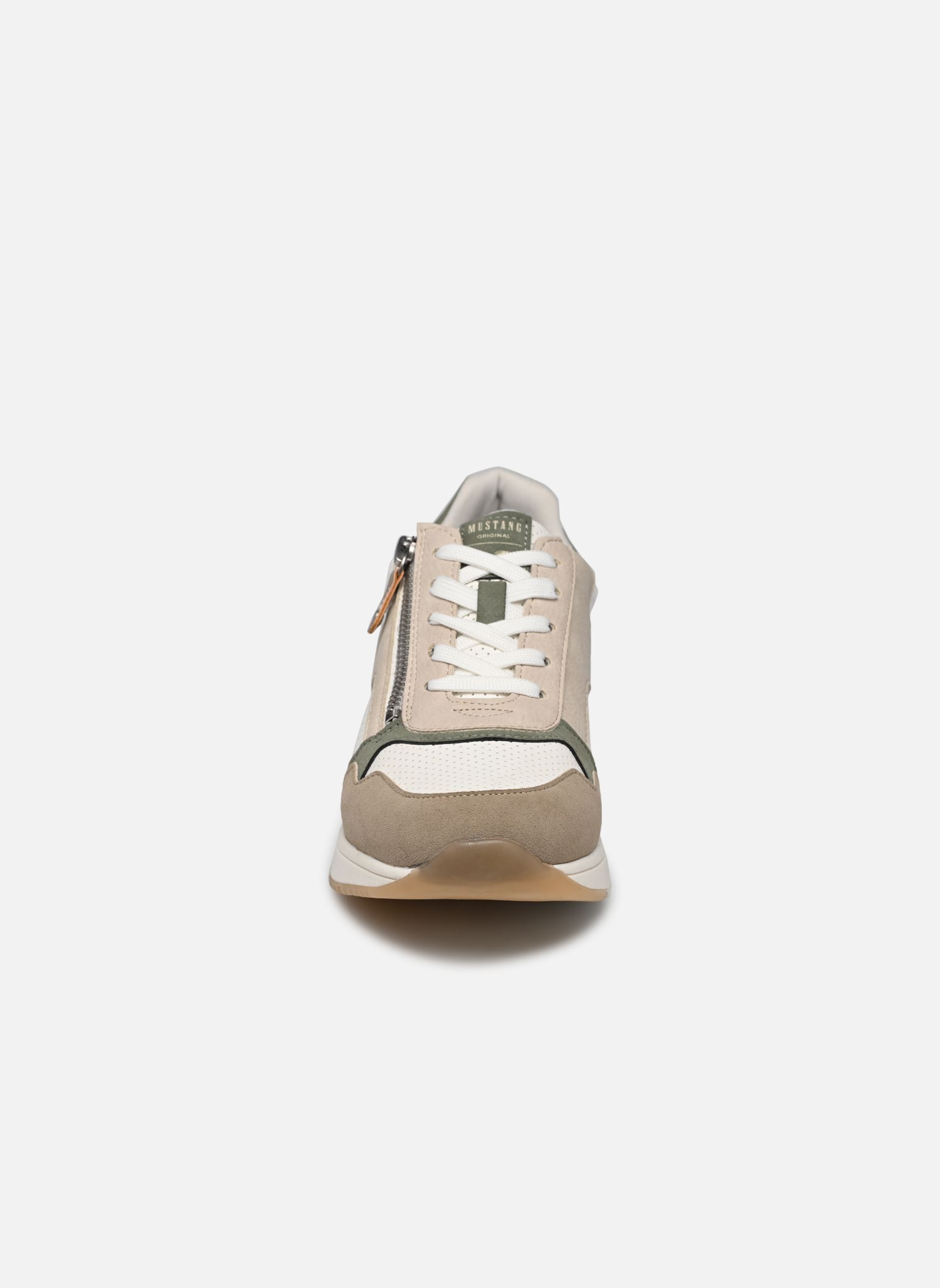 Niedrige Sneaker 1358311/41 damen beige Mustang shoes Niedrige Sneaker 1358311/41 damen beige beige/weiss