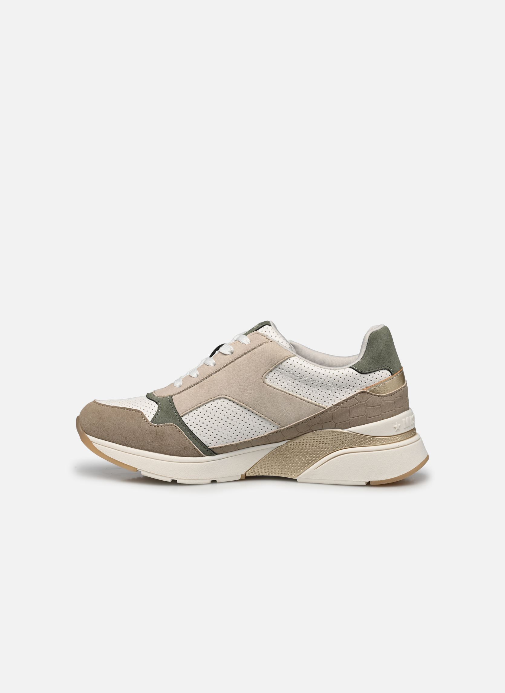 Niedrige Sneaker 1358311/41 damen beige Mustang shoes Niedrige Sneaker 1358311/41 damen beige beige/weiss