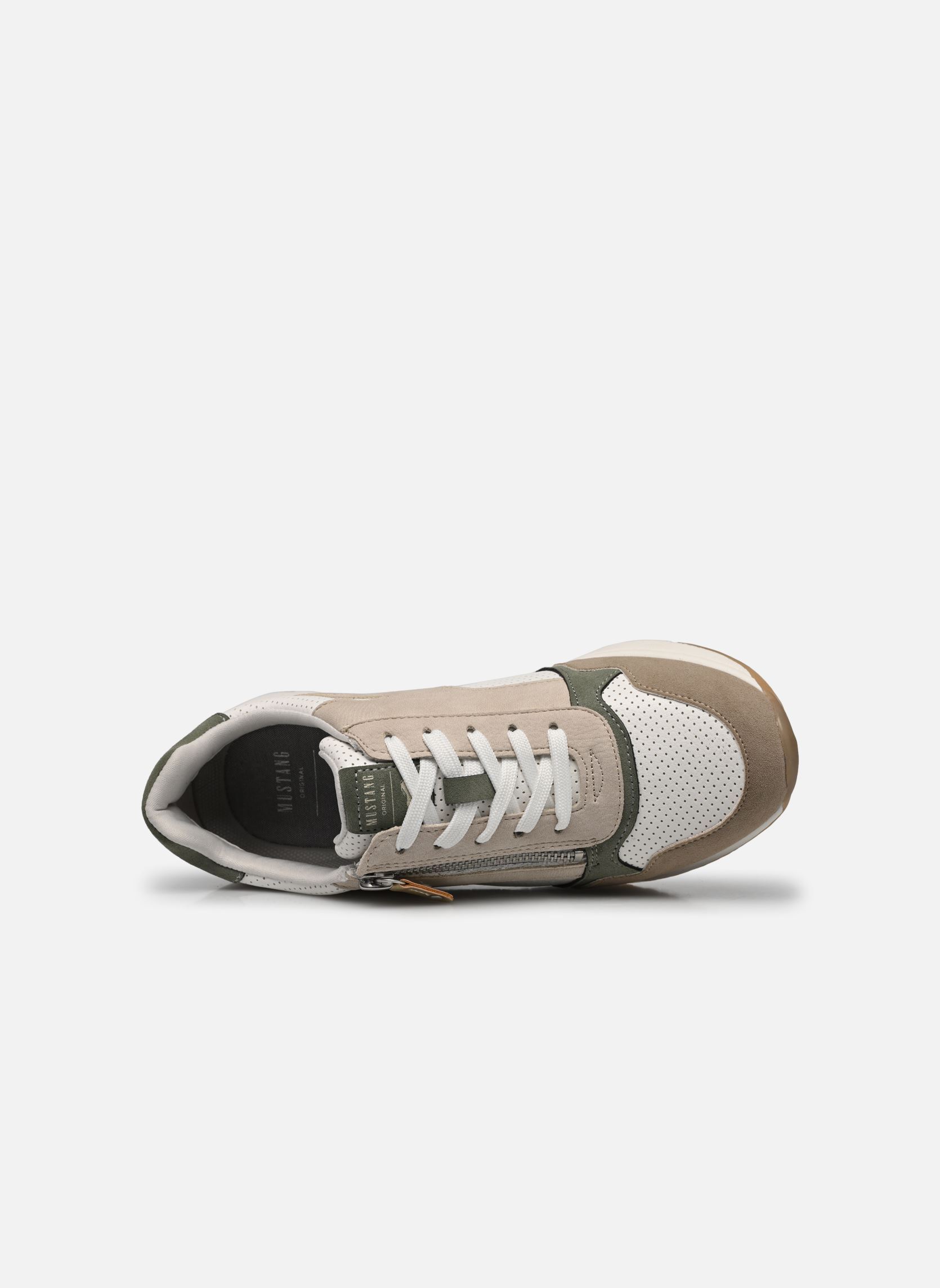 Niedrige Sneaker 1358311/41 damen beige Mustang shoes Niedrige Sneaker 1358311/41 damen beige beige/weiss
