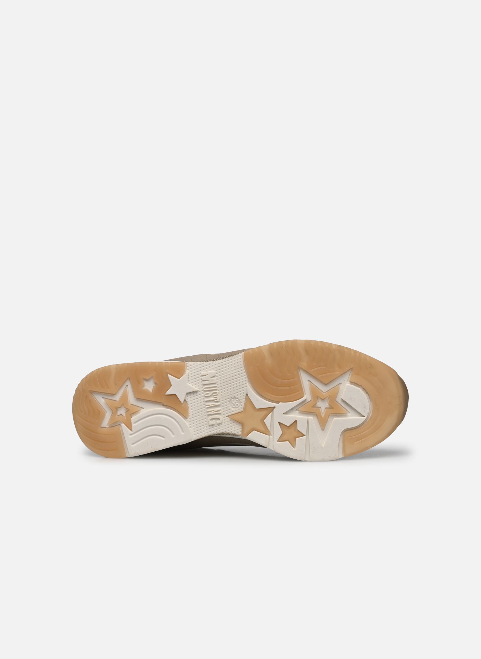 Niedrige Sneaker 1358311/41 damen beige Mustang shoes Niedrige Sneaker 1358311/41 damen beige beige/weiss