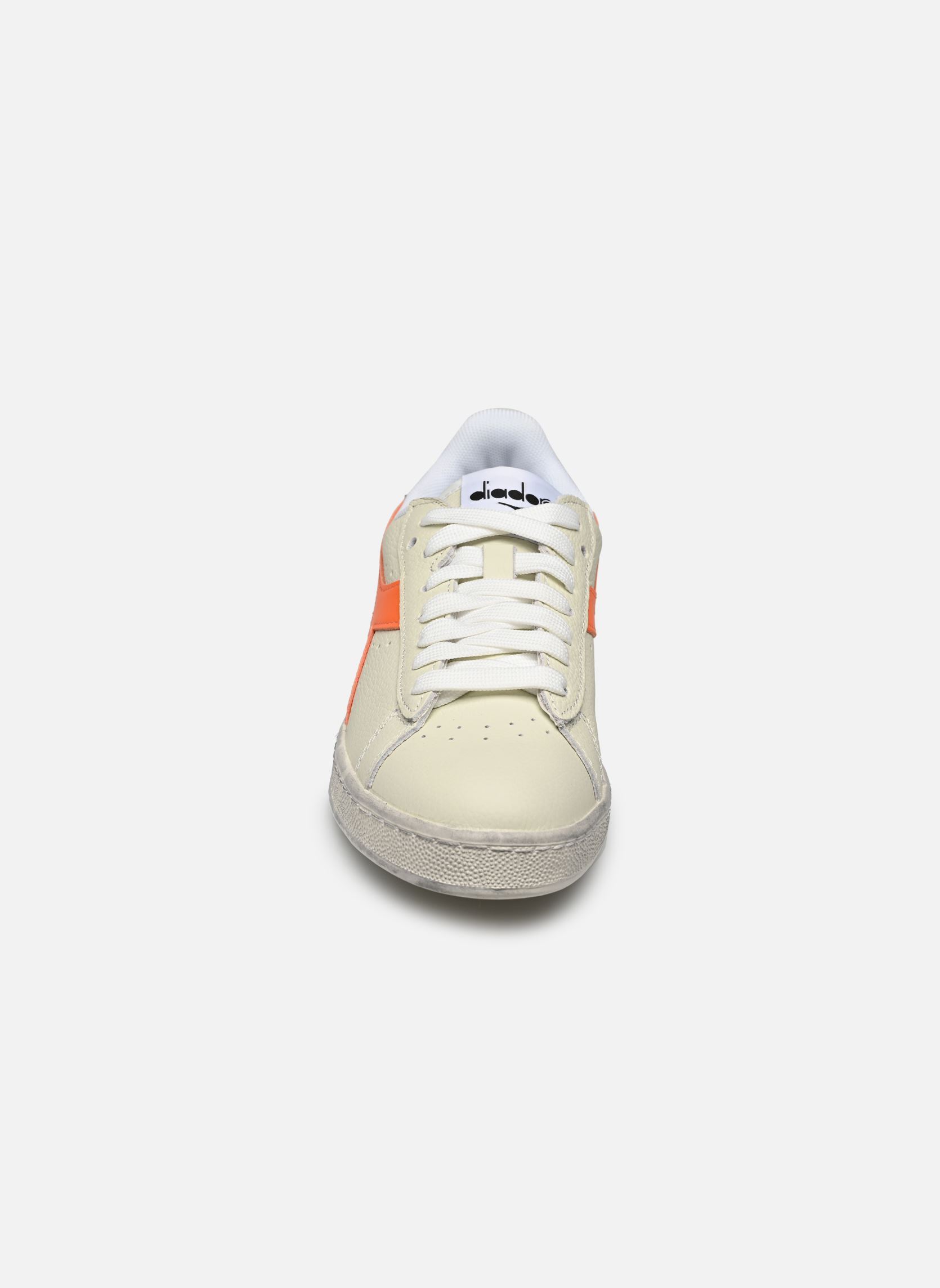 Niedrige Sneaker Game L Fluo Wax damen weiß Diadora Niedrige Sneaker Game L Fluo Wax damen weiß White/ Orange 1575 C