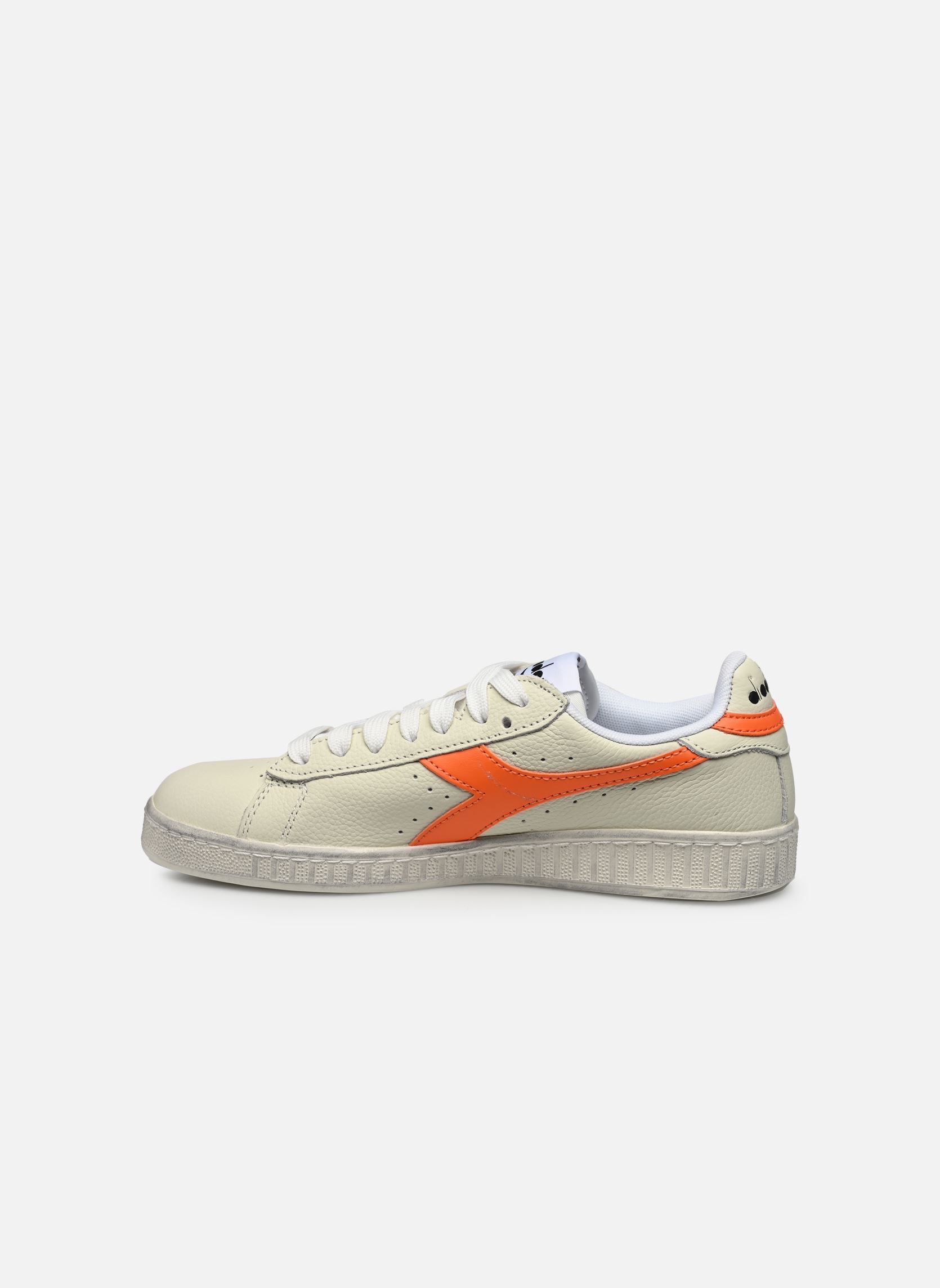 Niedrige Sneaker Game L Fluo Wax damen weiß Diadora Niedrige Sneaker Game L Fluo Wax damen weiß White/ Orange 1575 C