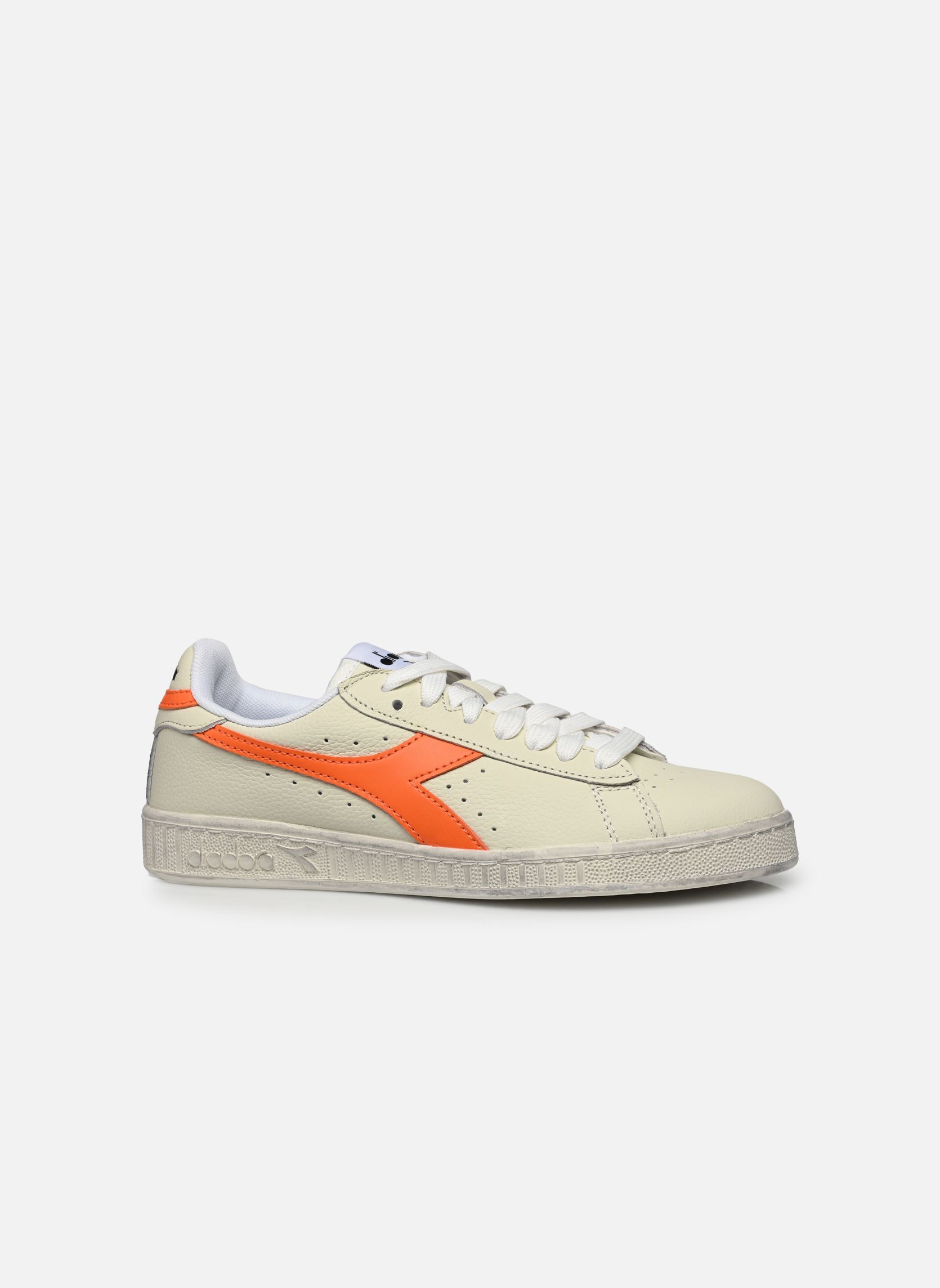 Niedrige Sneaker Game L Fluo Wax damen weiß Diadora Niedrige Sneaker Game L Fluo Wax damen weiß White/ Orange 1575 C