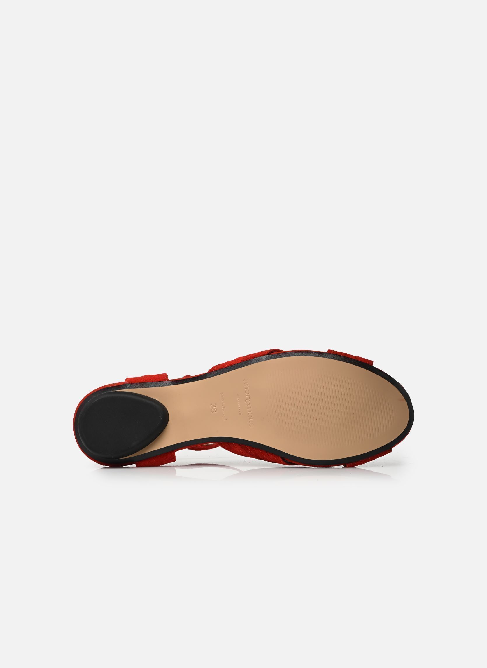 Sandali Niabi 10 donna rosso Anonymous Copenhagen Sandali Niabi 10 donna rosso CALF SUEDE RUBY RED