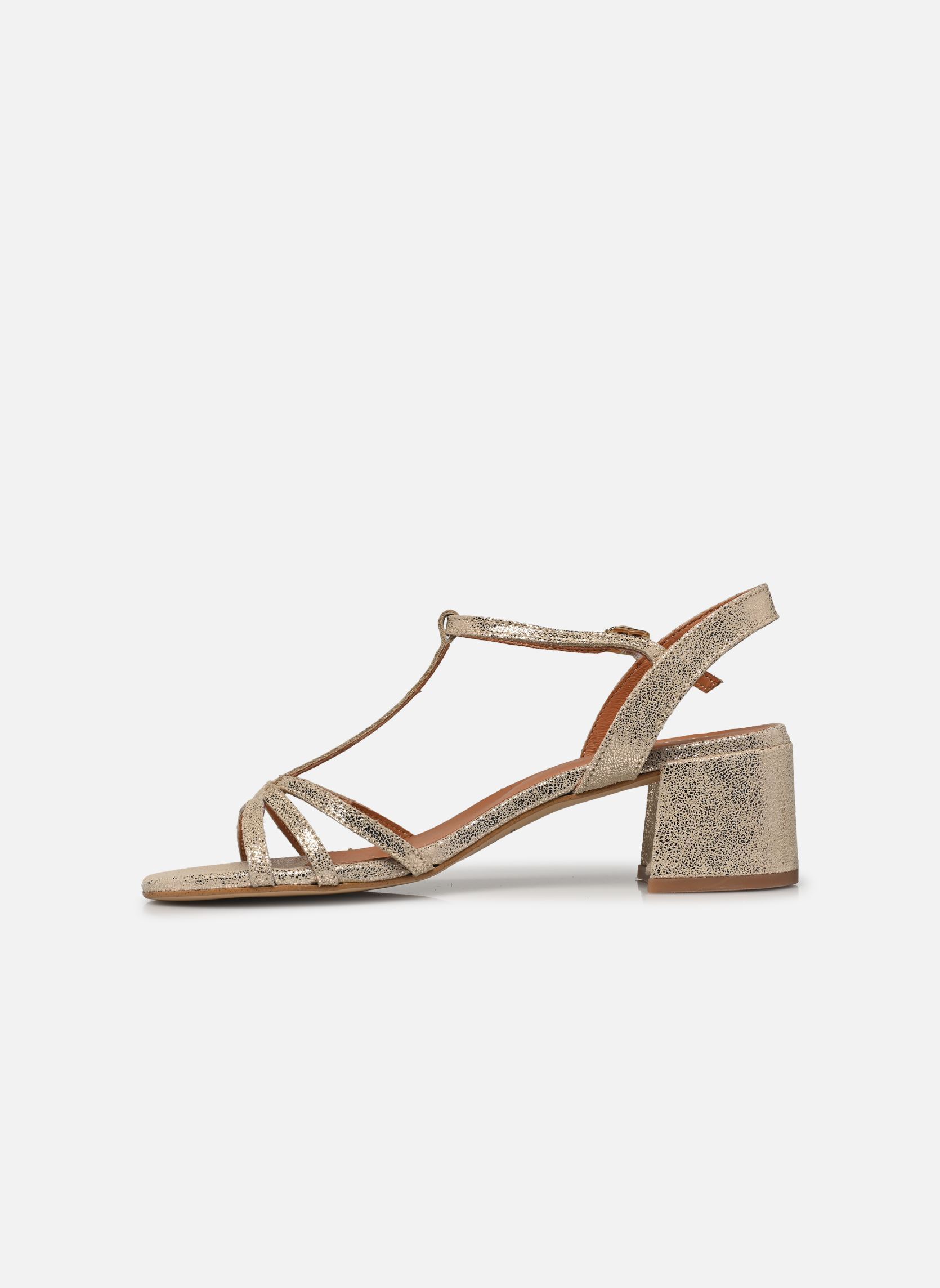Sandalen met sleehak en plateau ADELIA dames goud en brons Jonak Sandalen met sleehak en plateau ADELIA dames goud en brons Platine